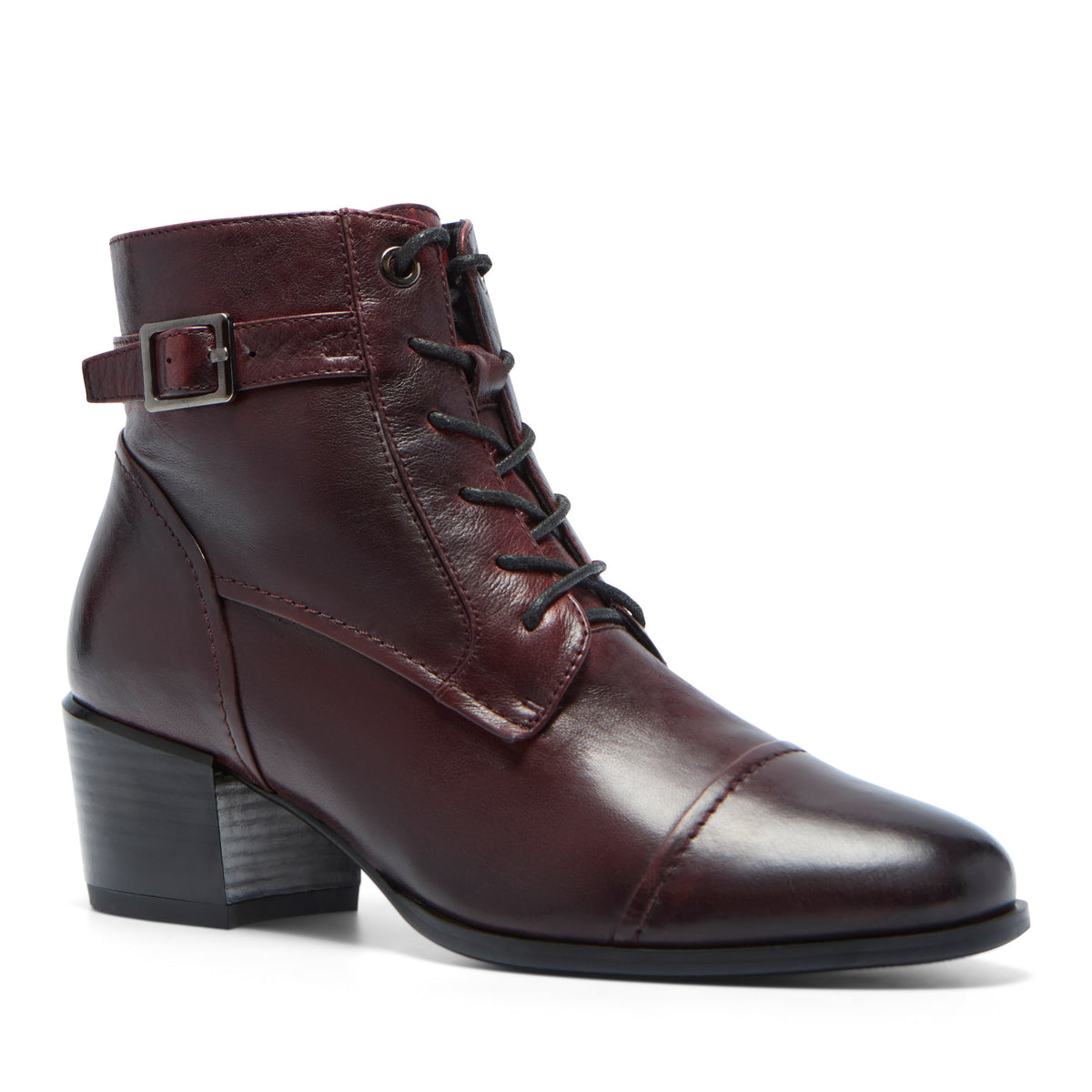Marielle Bordo Leather Ankle Boot