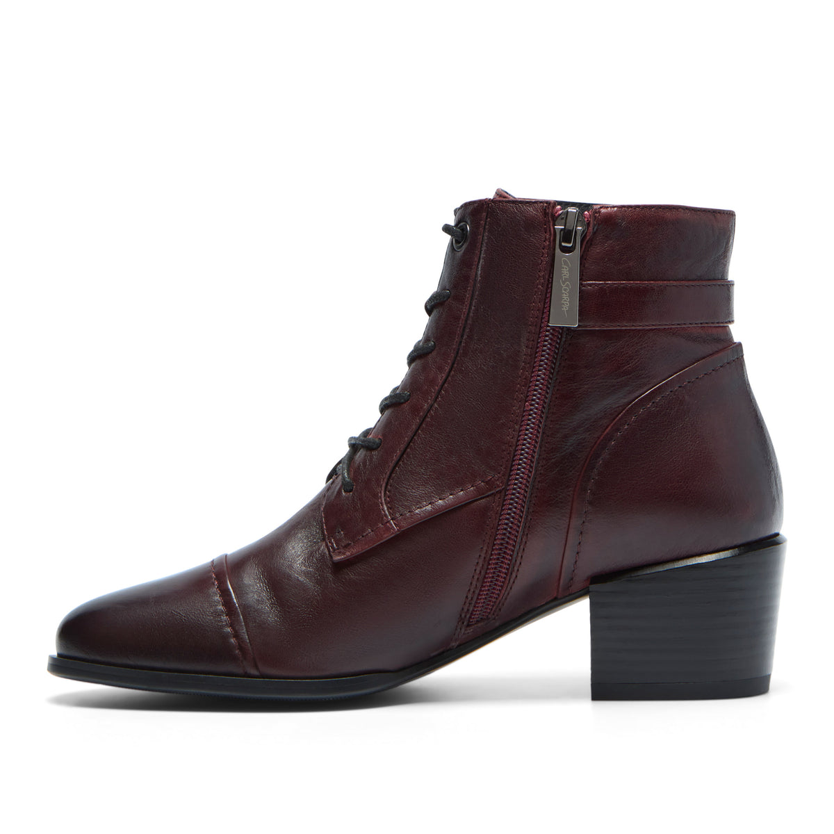 Marielle Bordo Leather Ankle Boot