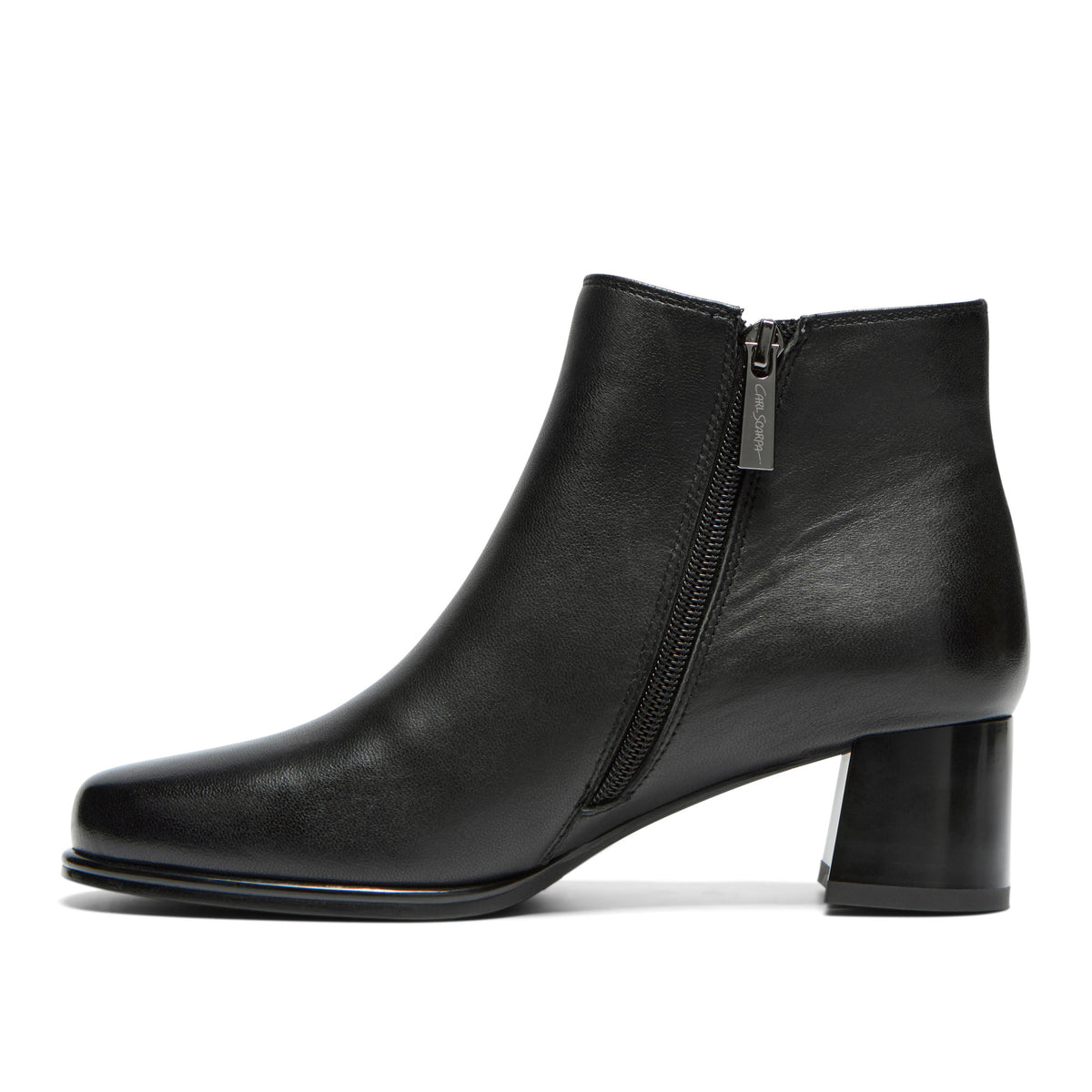 Catene Black Leather Ankle Boot