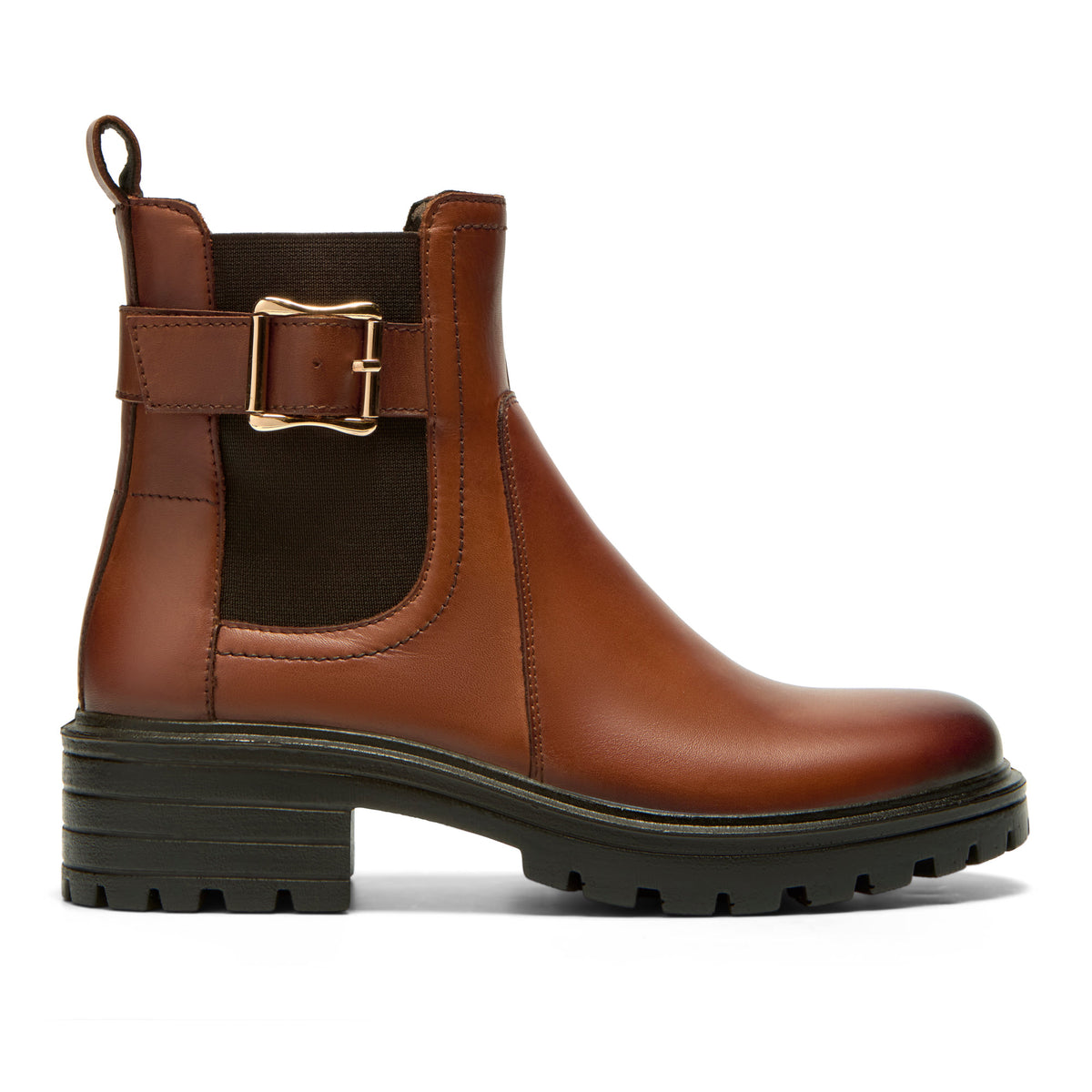 Valentini Tan Leather Ankle Boot