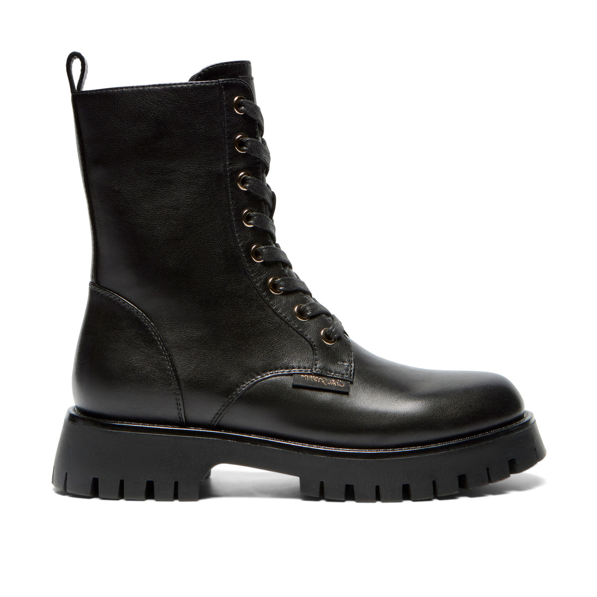 Azzurra Black Leather Ankle Boot