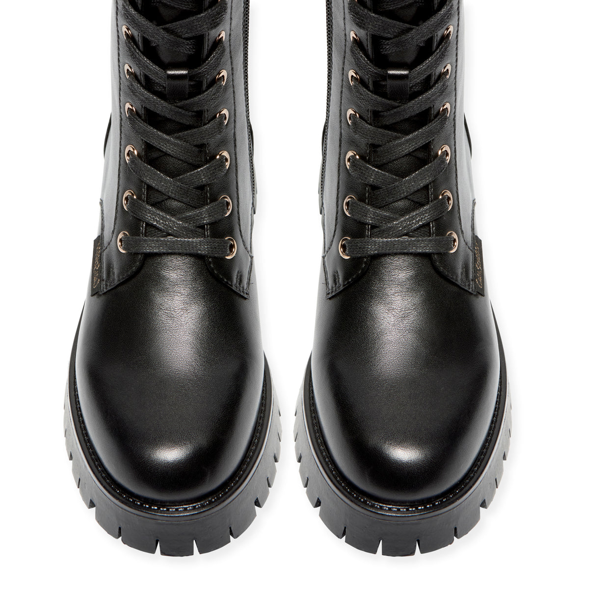 Azzurra Black Leather Ankle Boot