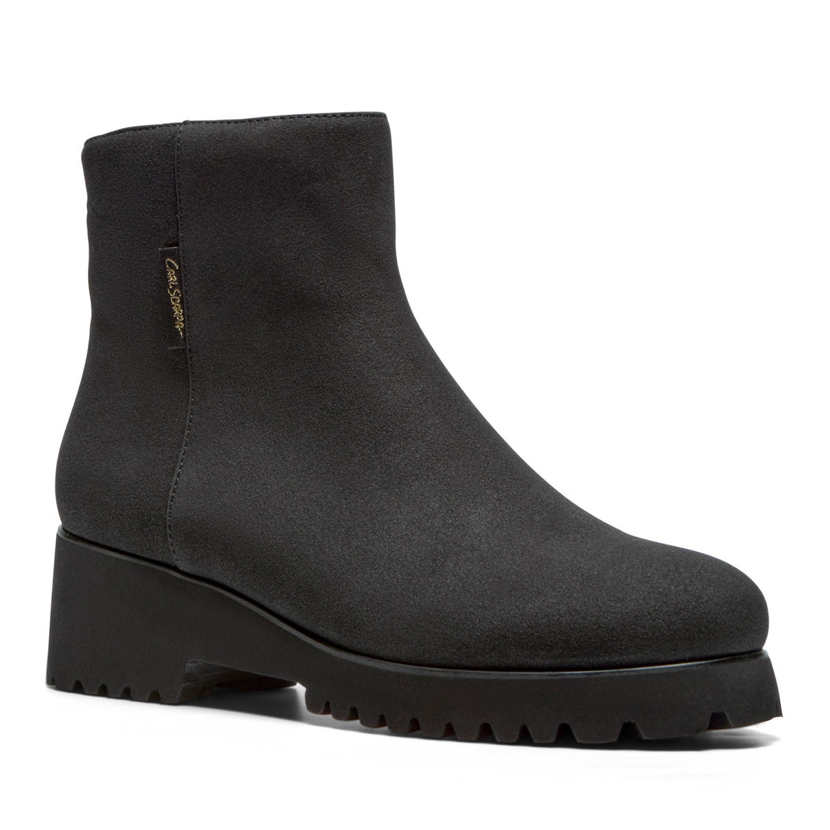 Valentia Black Suede Ankle Boot