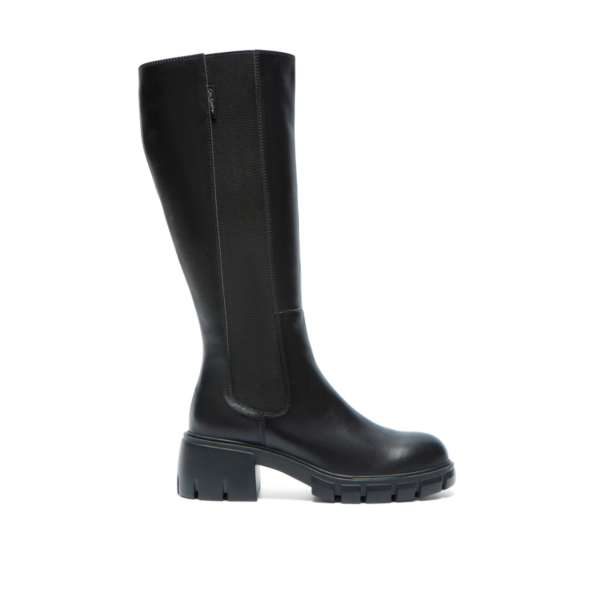 Ettoria Black Leather Knee High Boots