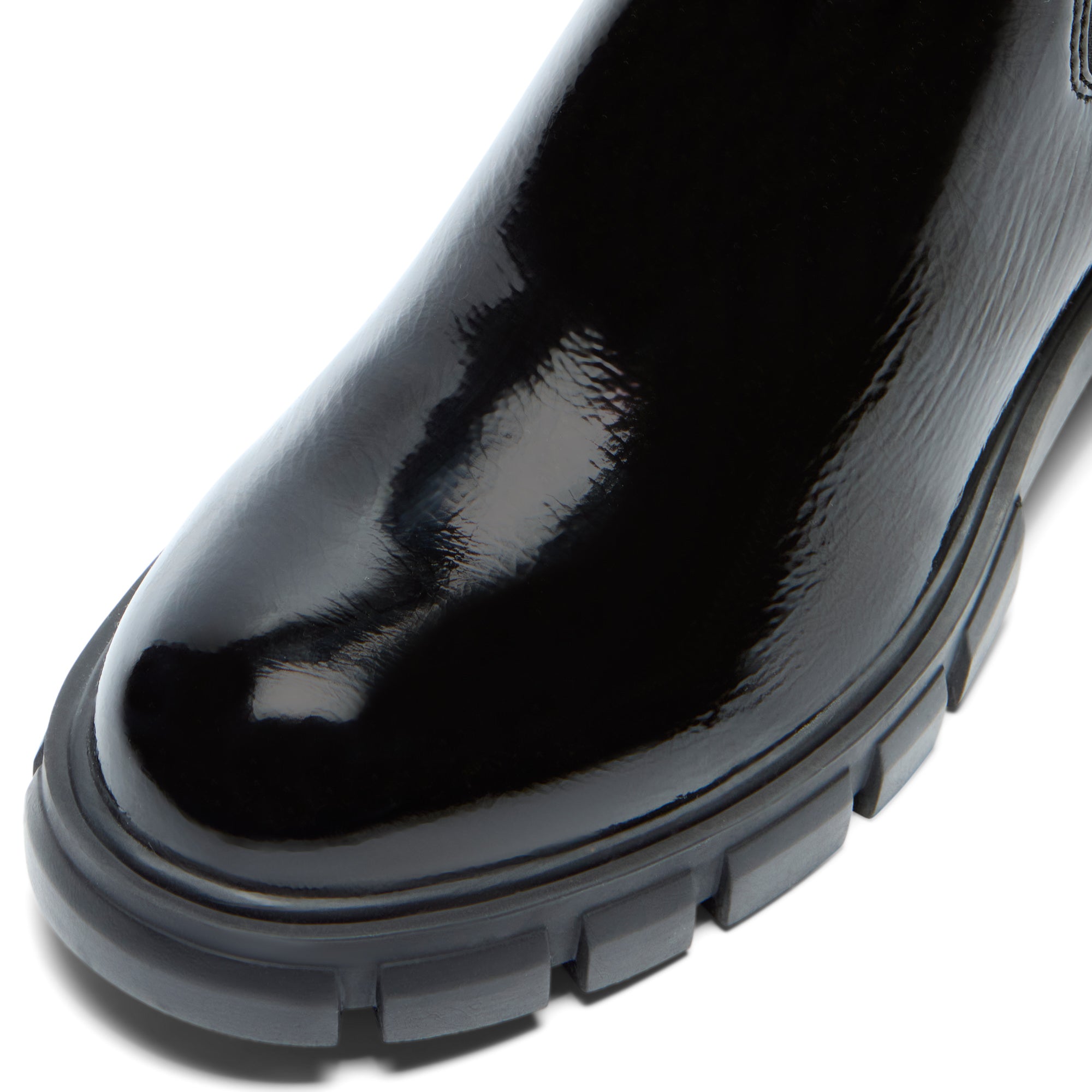 Ettoria Black Patent Leather Knee High Boots