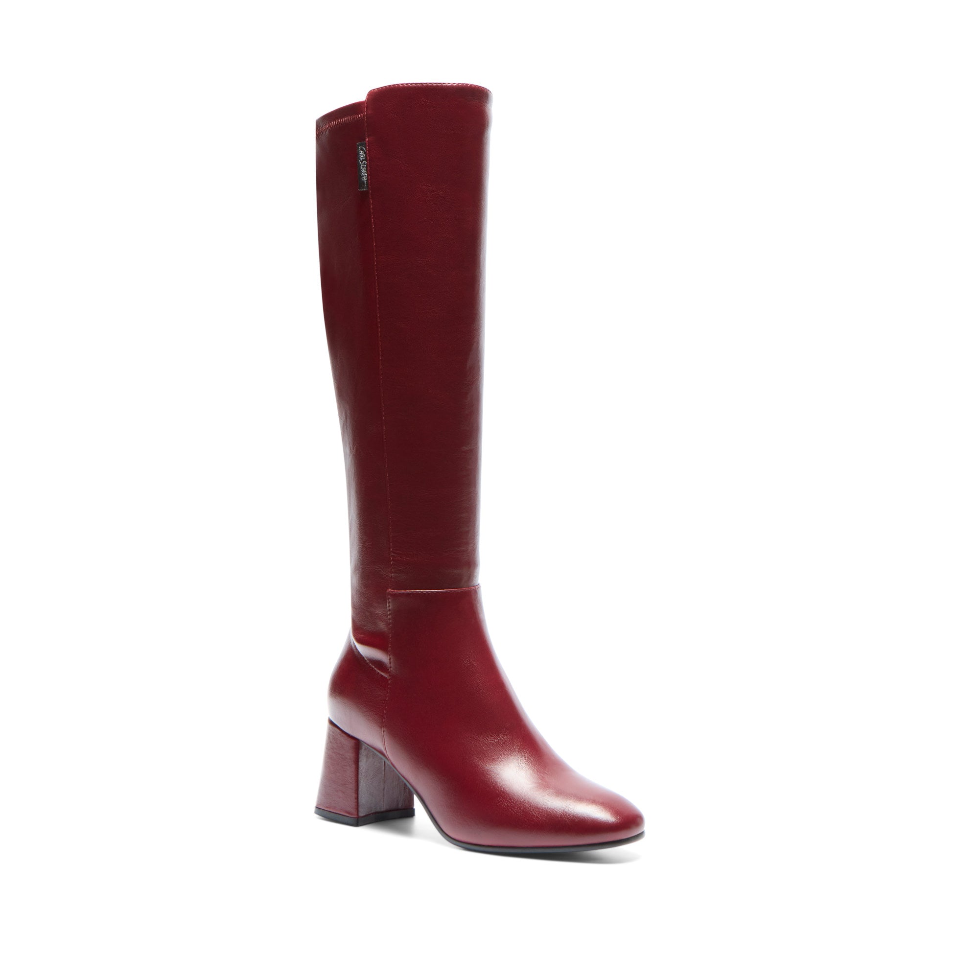 Jilianna Red Leather Knee High Boots