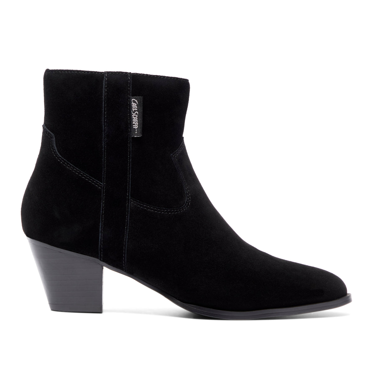 Iveria Black Suede Ankle Boot