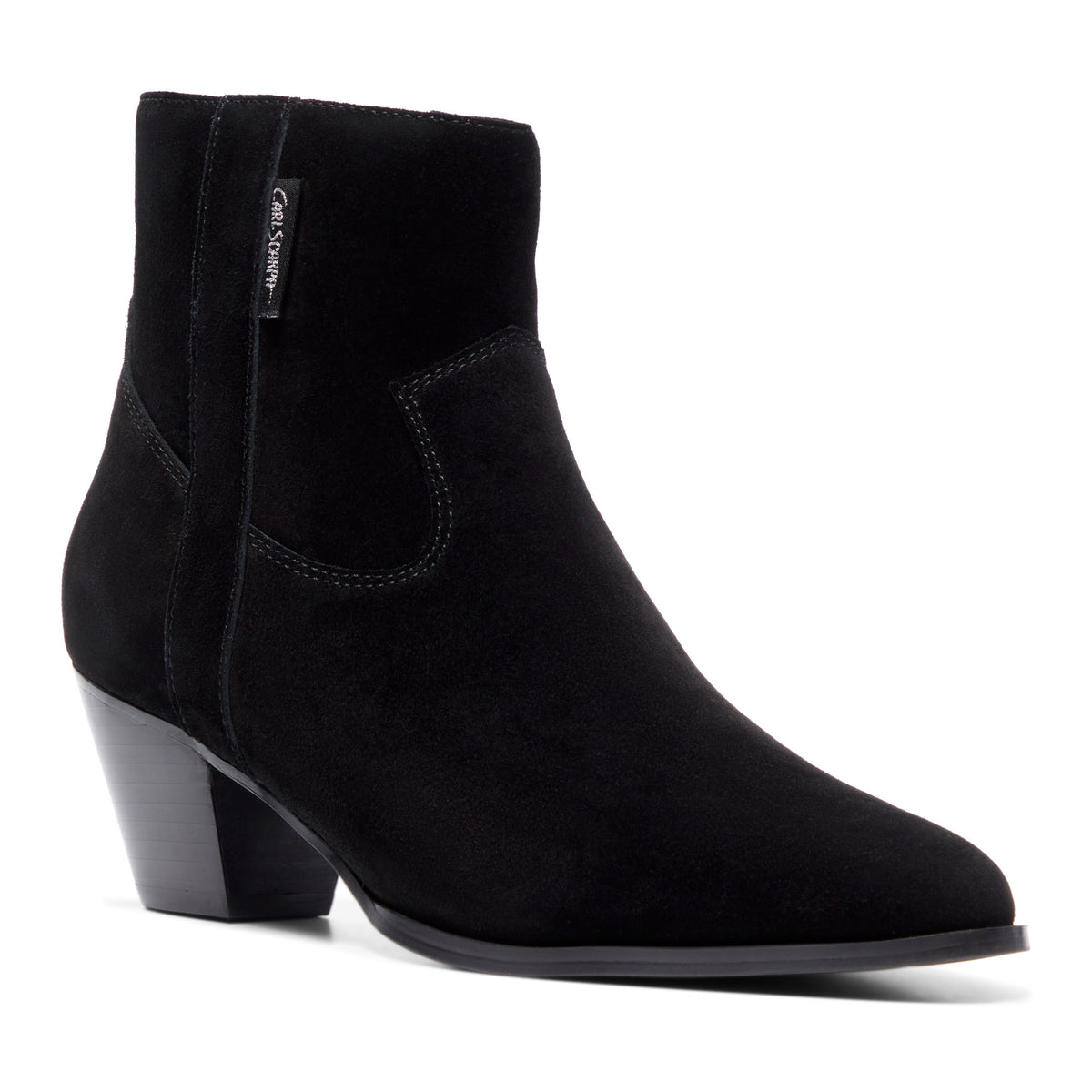 Iveria Black Suede Ankle Boot
