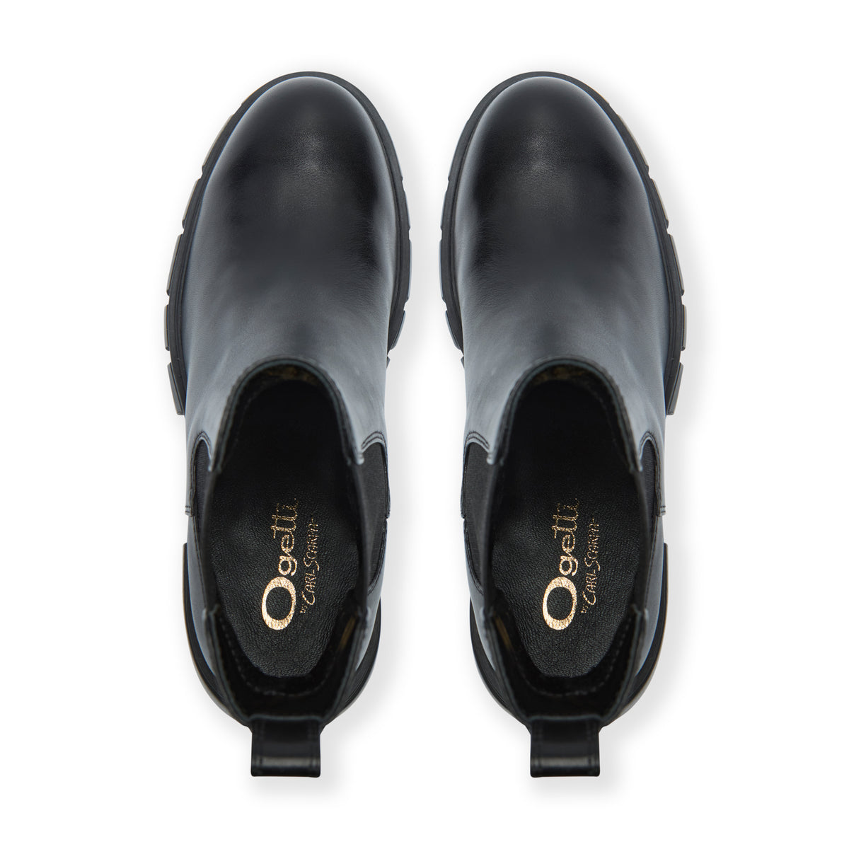 Elvia Black Leather Ankle Boot