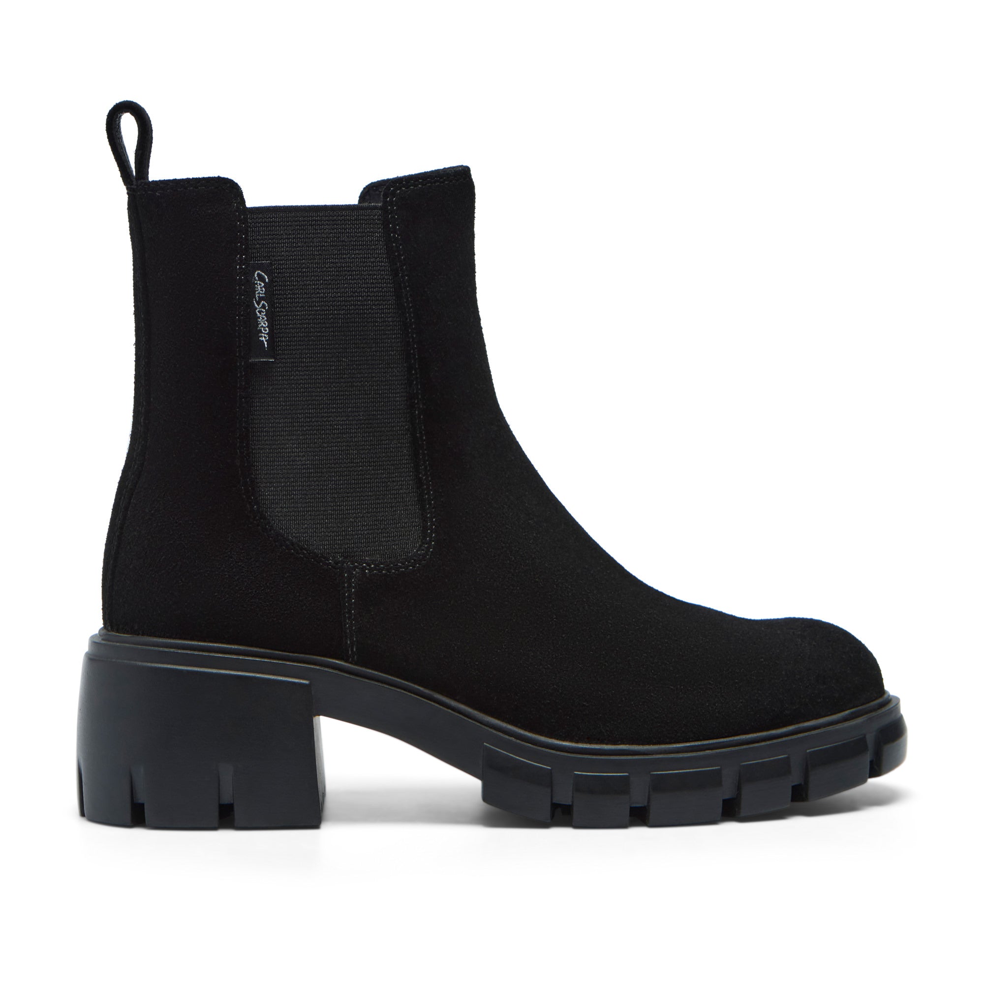 Elvia Black Suede Ankle Boot
