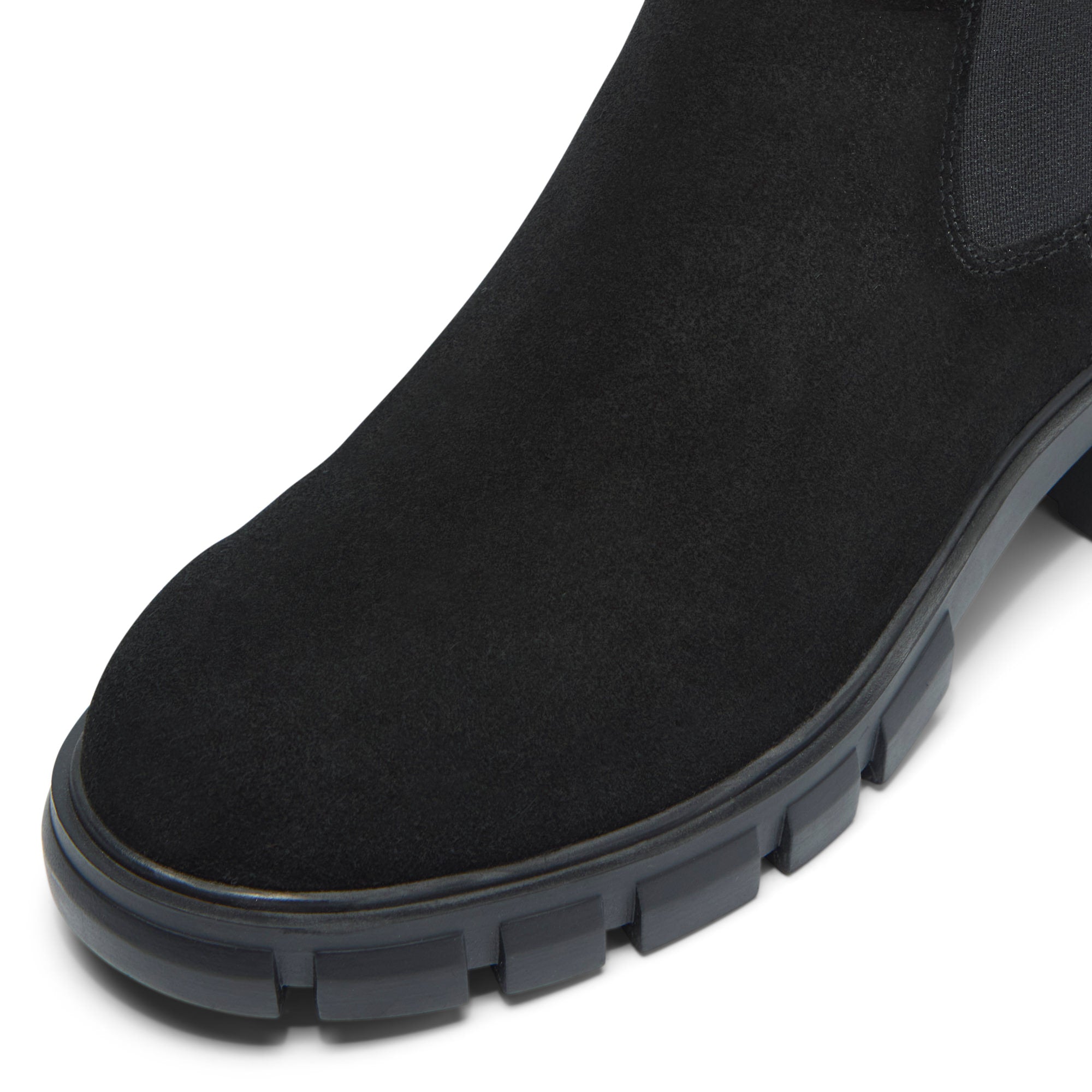 Elvia Black Suede Ankle Boot