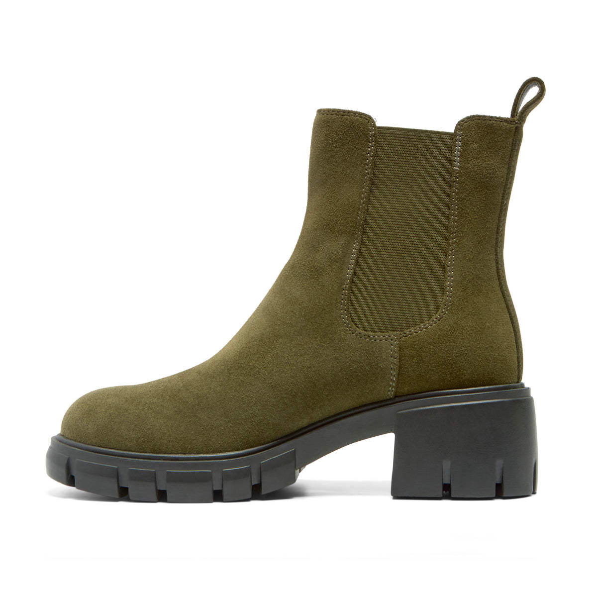 Elvia Green Suede Ankle Boot