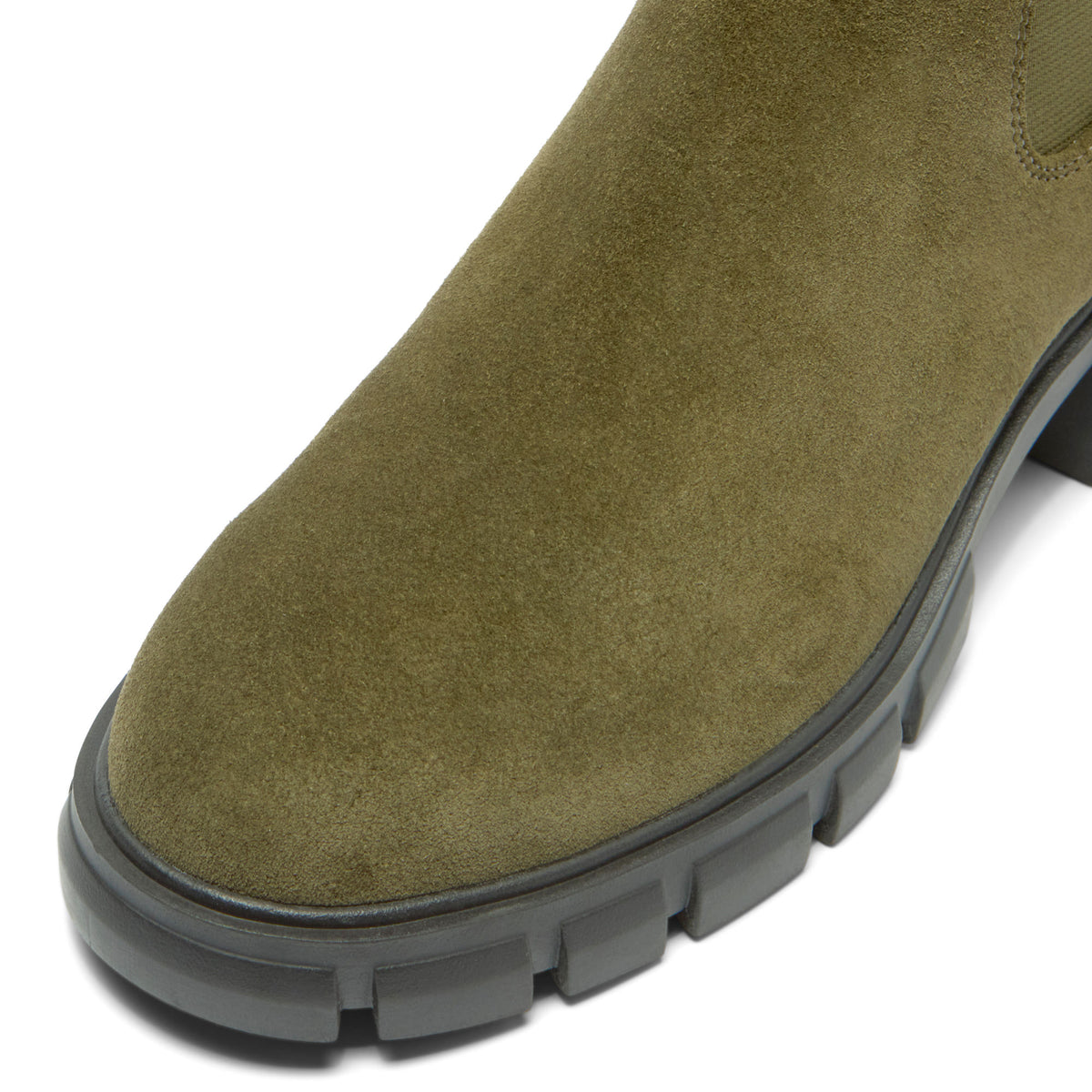 Elvia Green Suede Ankle Boot