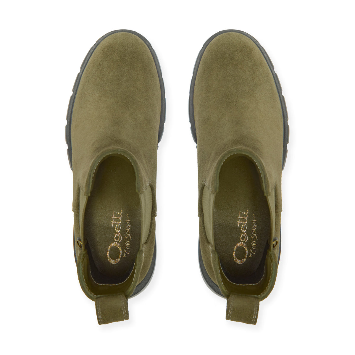 Elvia Green Suede Ankle Boot