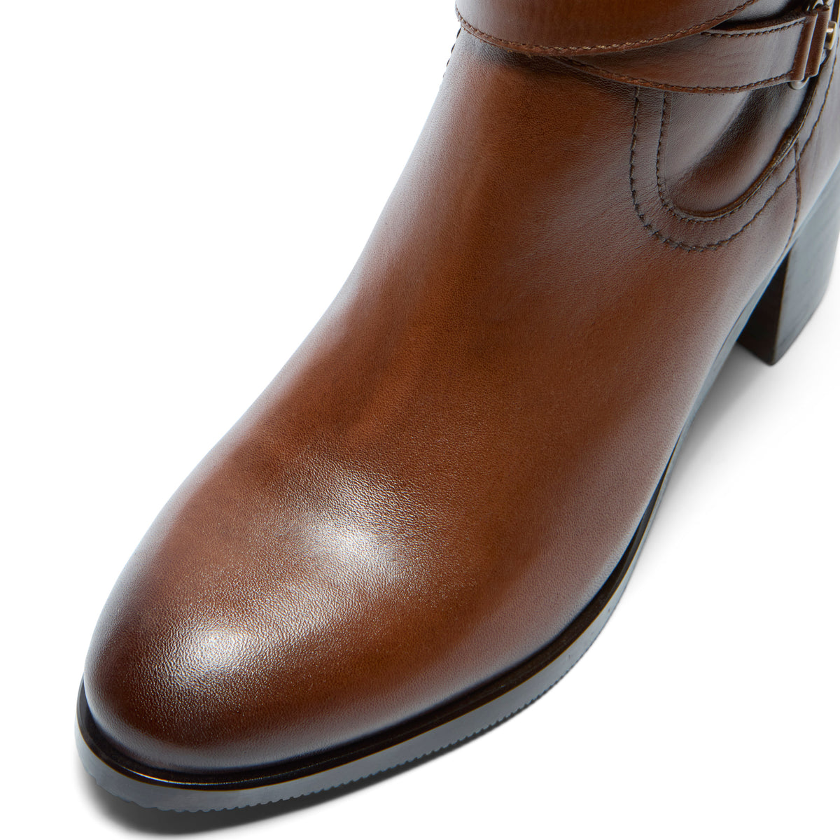 Elverino Tan Leather Knee High Boots