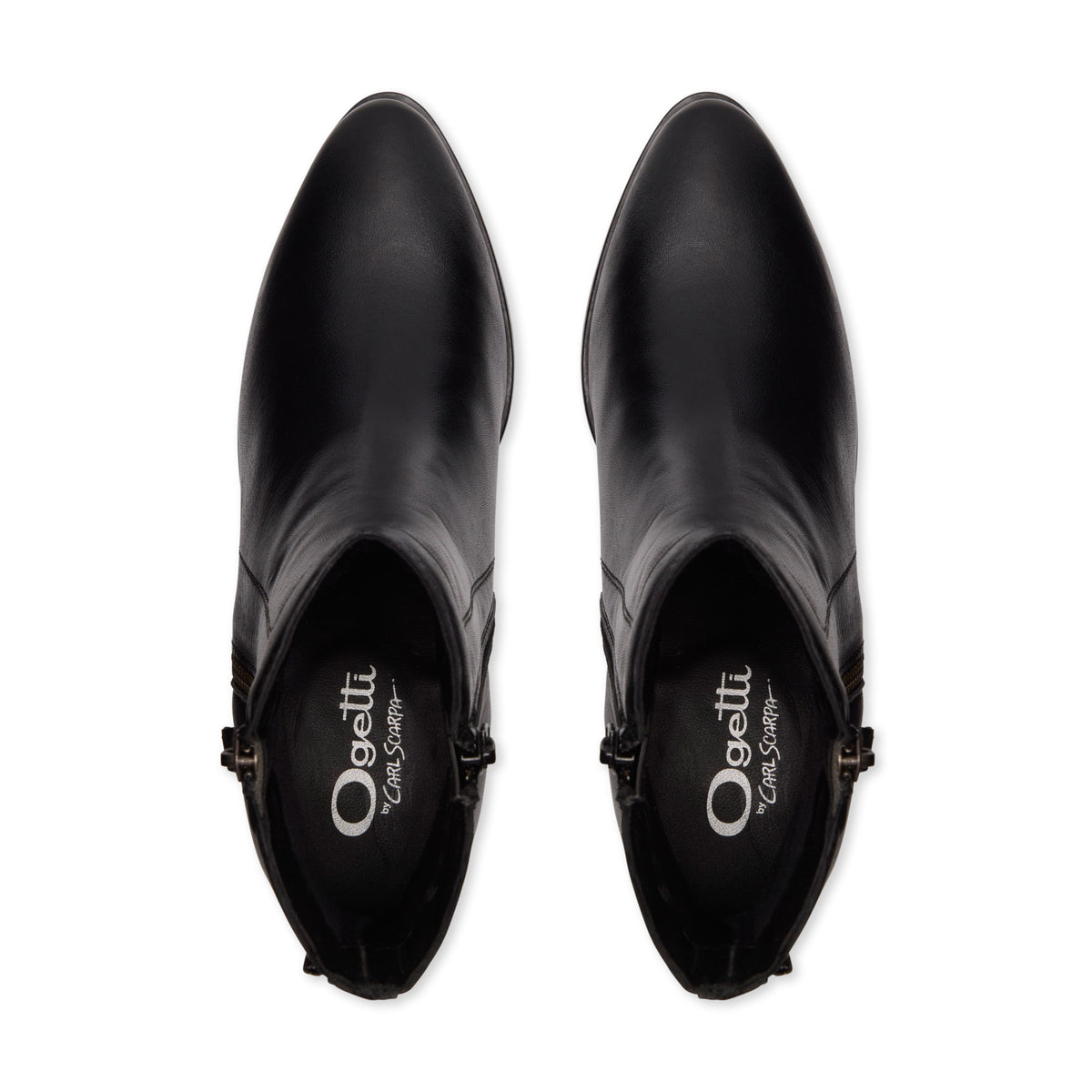 Lettina Black Leather Ankle Boot