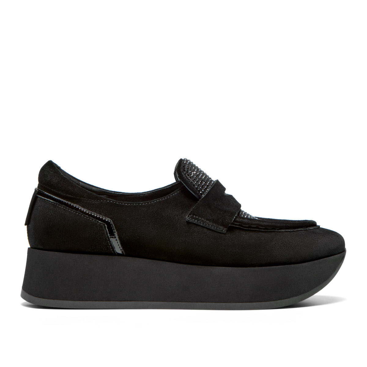 Montagnoli Black Suede Chunky Loafer
