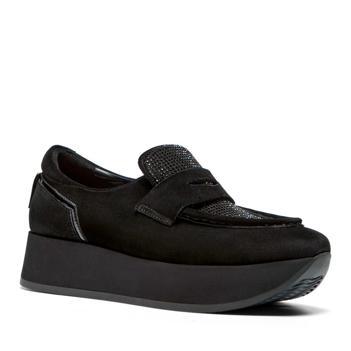 Montagnoli Black Suede Chunky Loafer