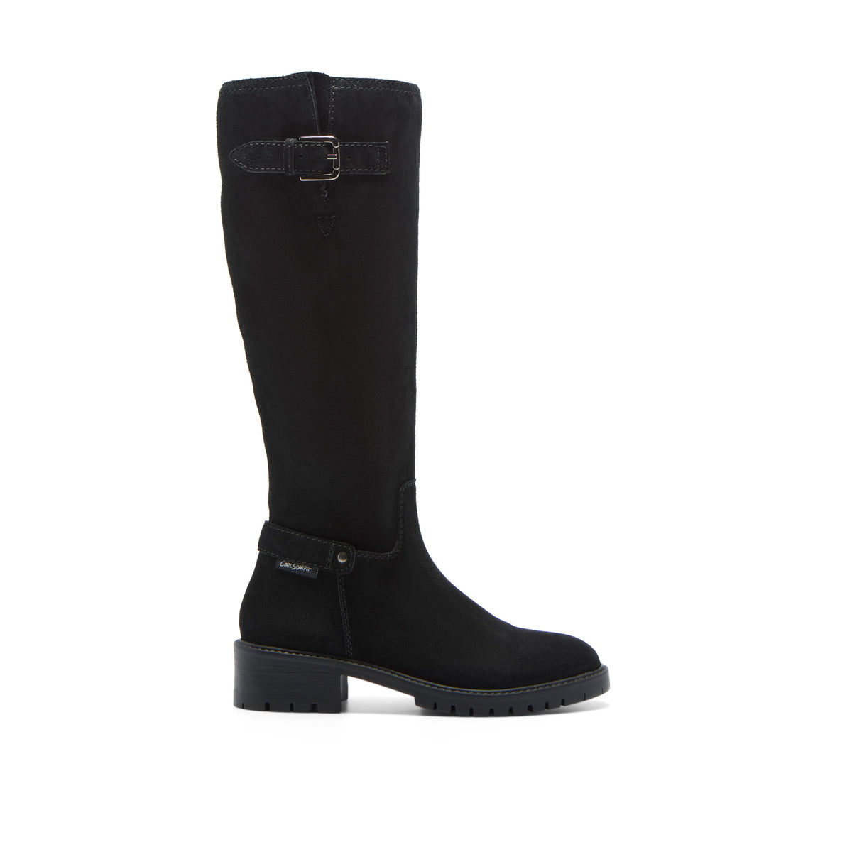 Ritzo Black Suede Knee High Boots