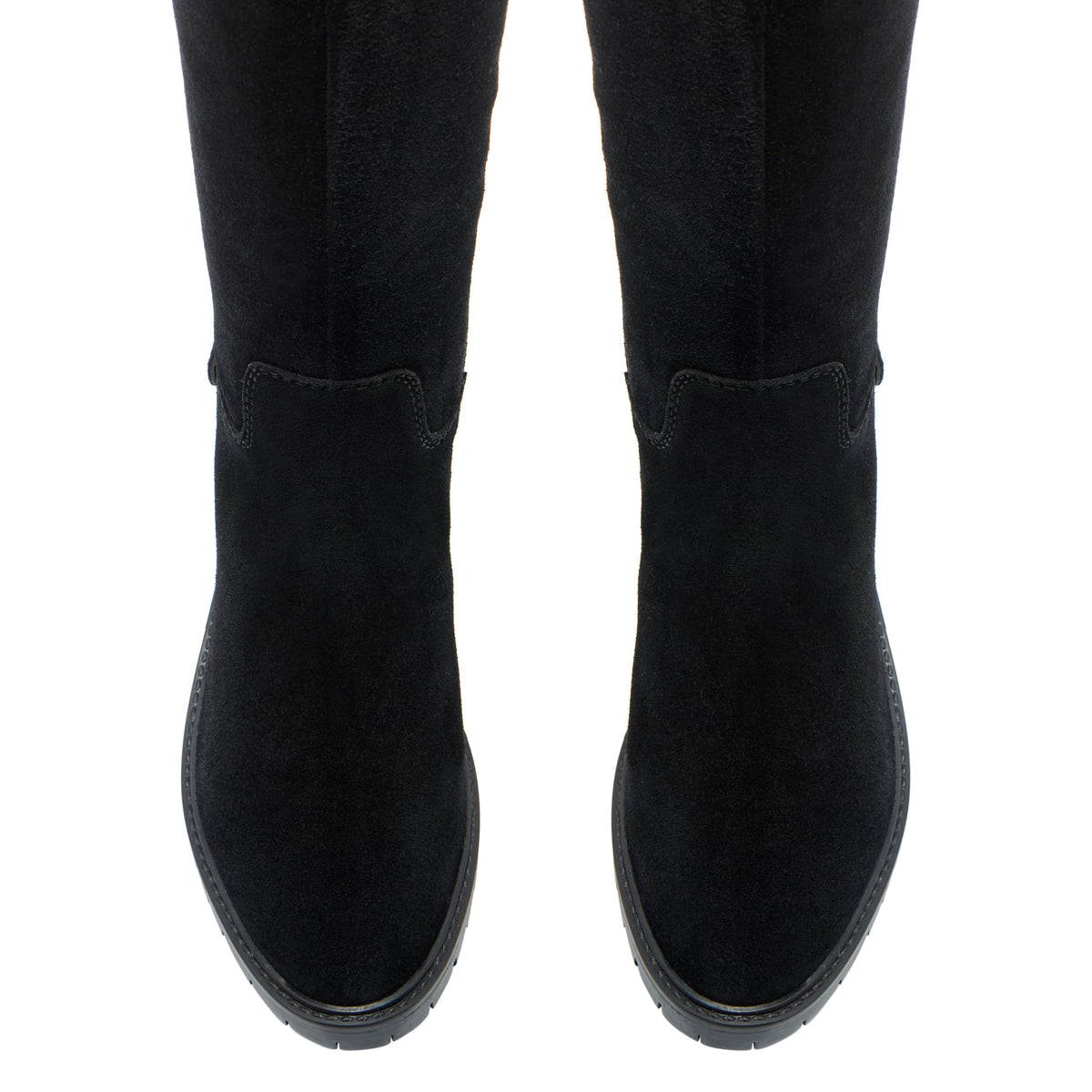 Ritzo Black Suede Knee High Boots