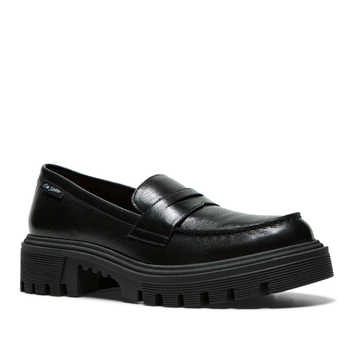 Diavolo Black Leather Chunky Loafer