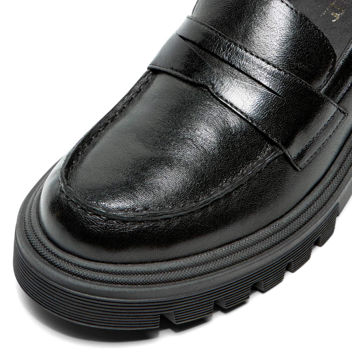 Diavolo Black Leather Chunky Loafer