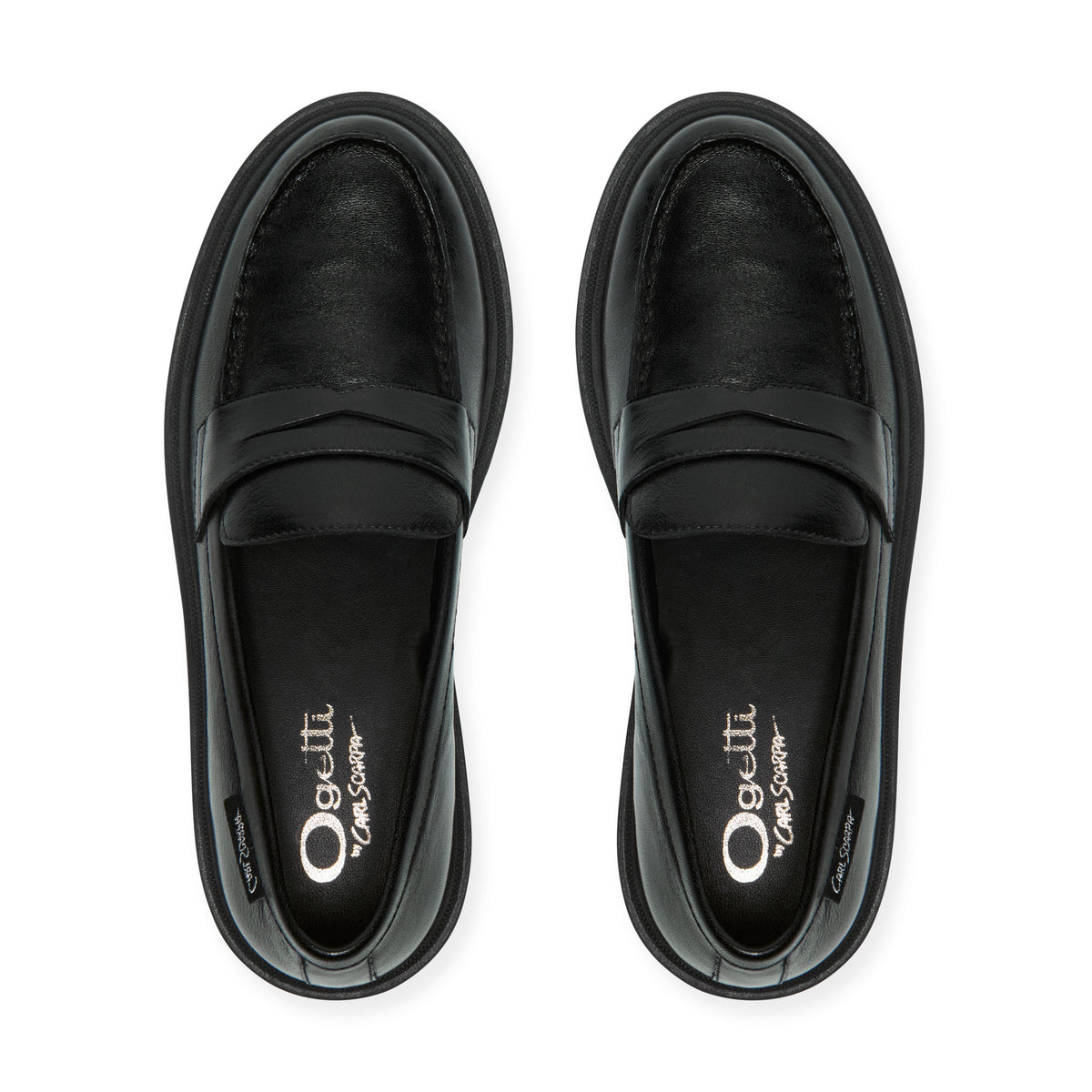 Diavolo Black Leather Chunky Loafer