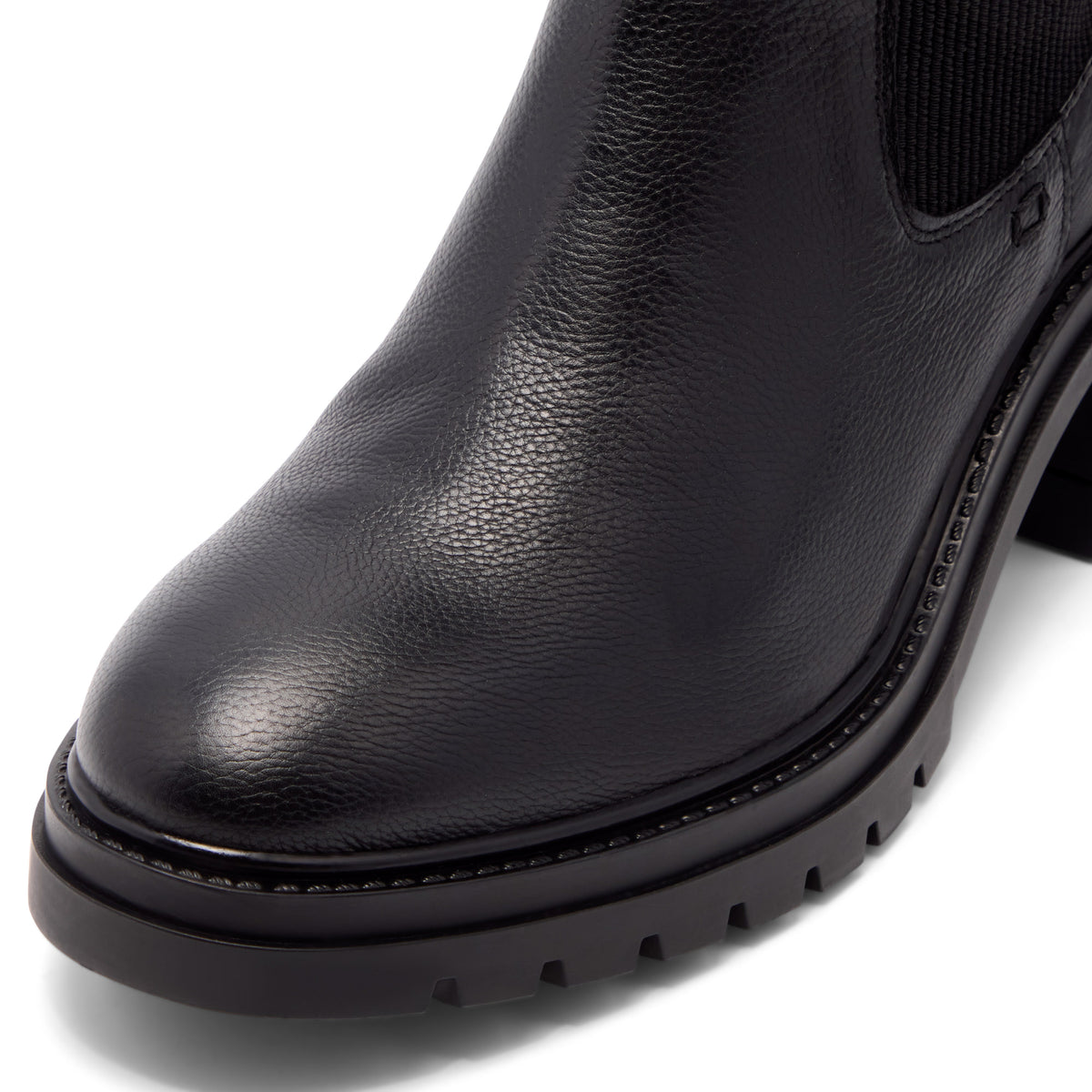 Tullia Black Leather Ankle Boot
