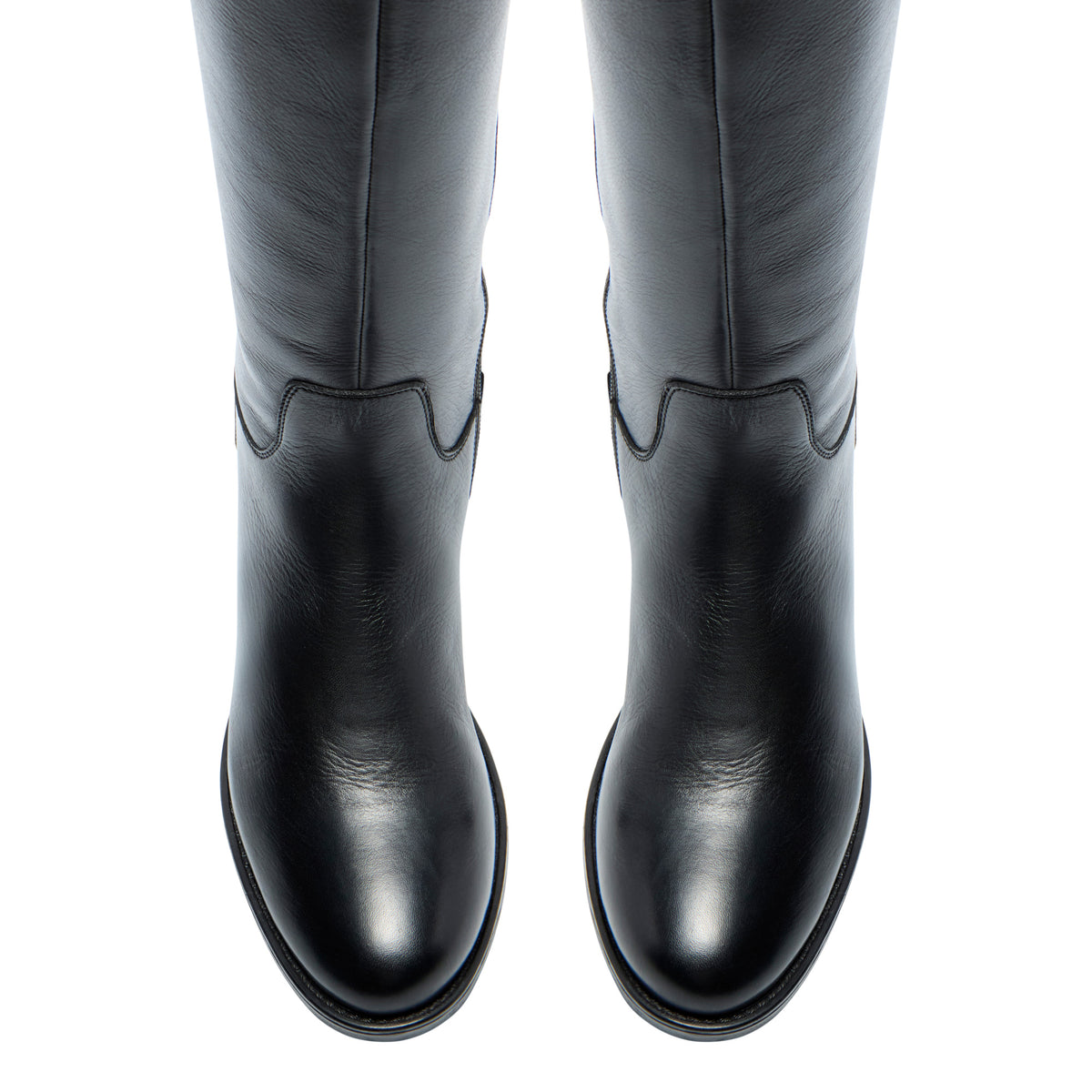 Santino Black Suede Knee High Boots