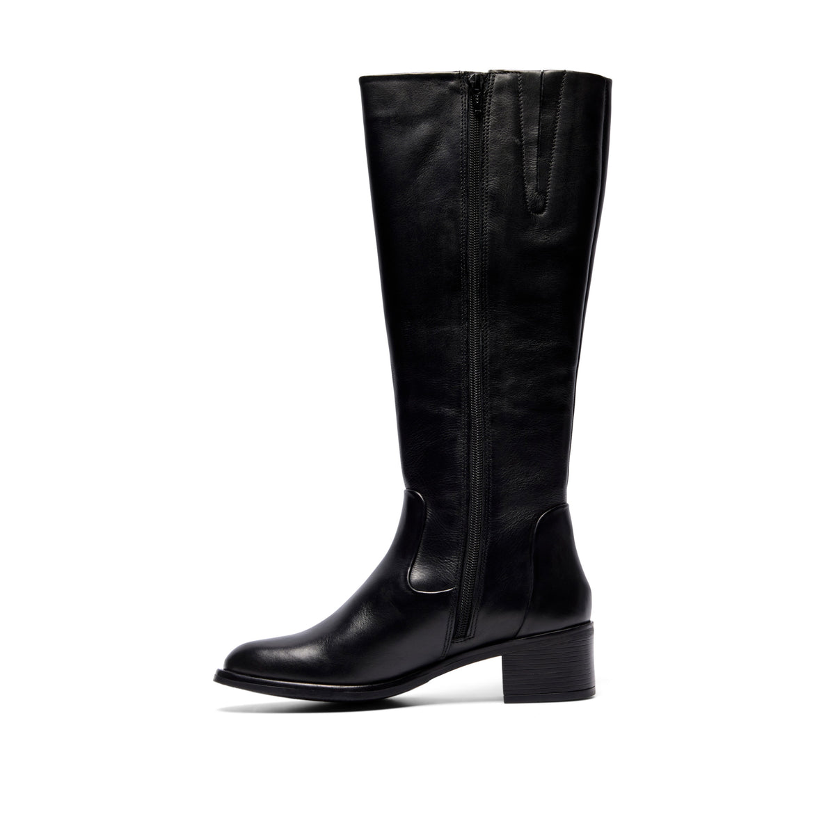 Raffaele Black Leather Knee High Boots