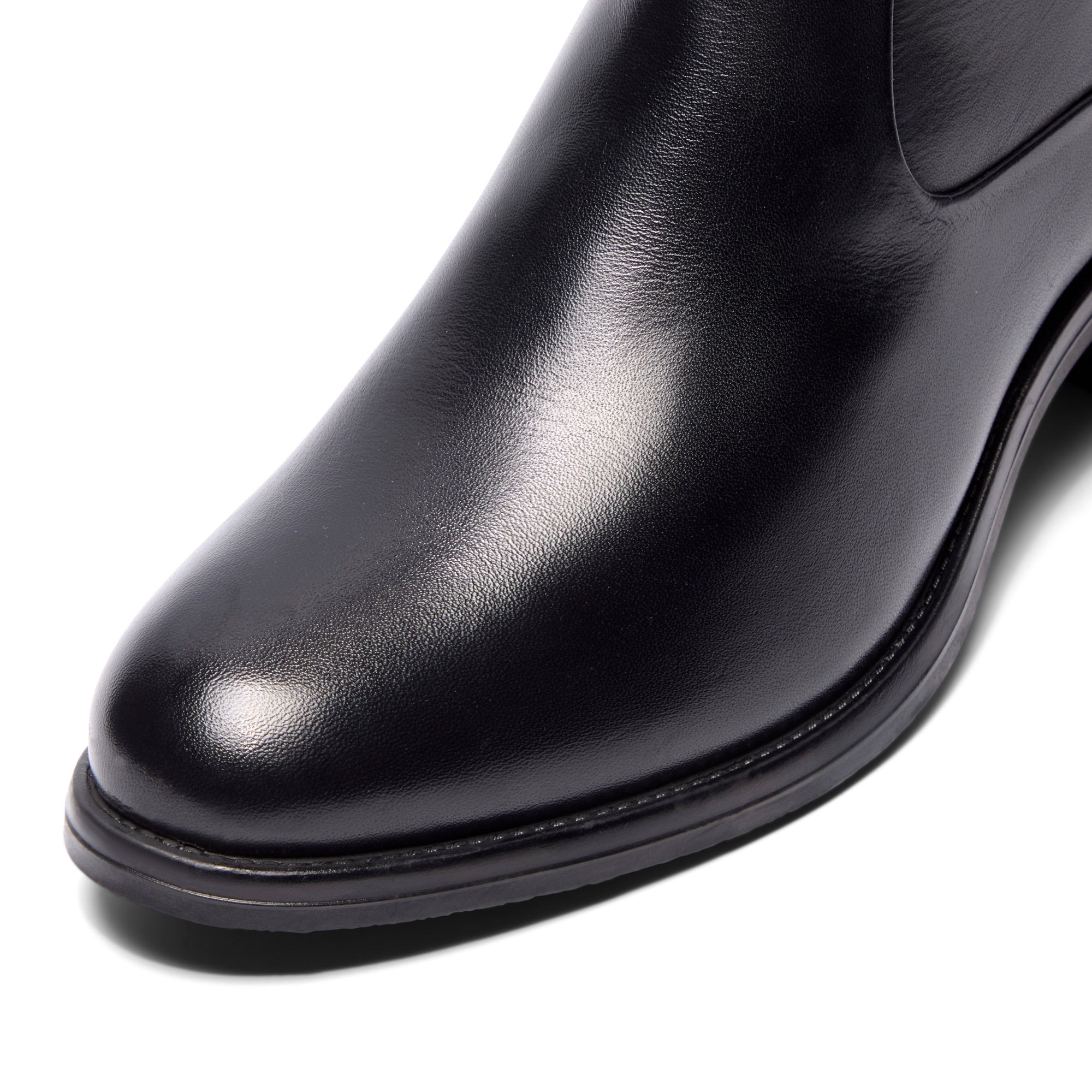 Raffaele Black Leather Knee High Boots
