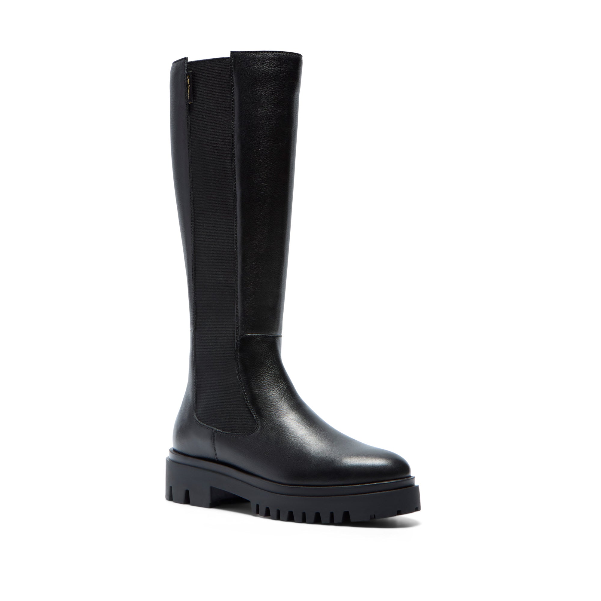 Dobbiaco Black Leather Knee High Boots