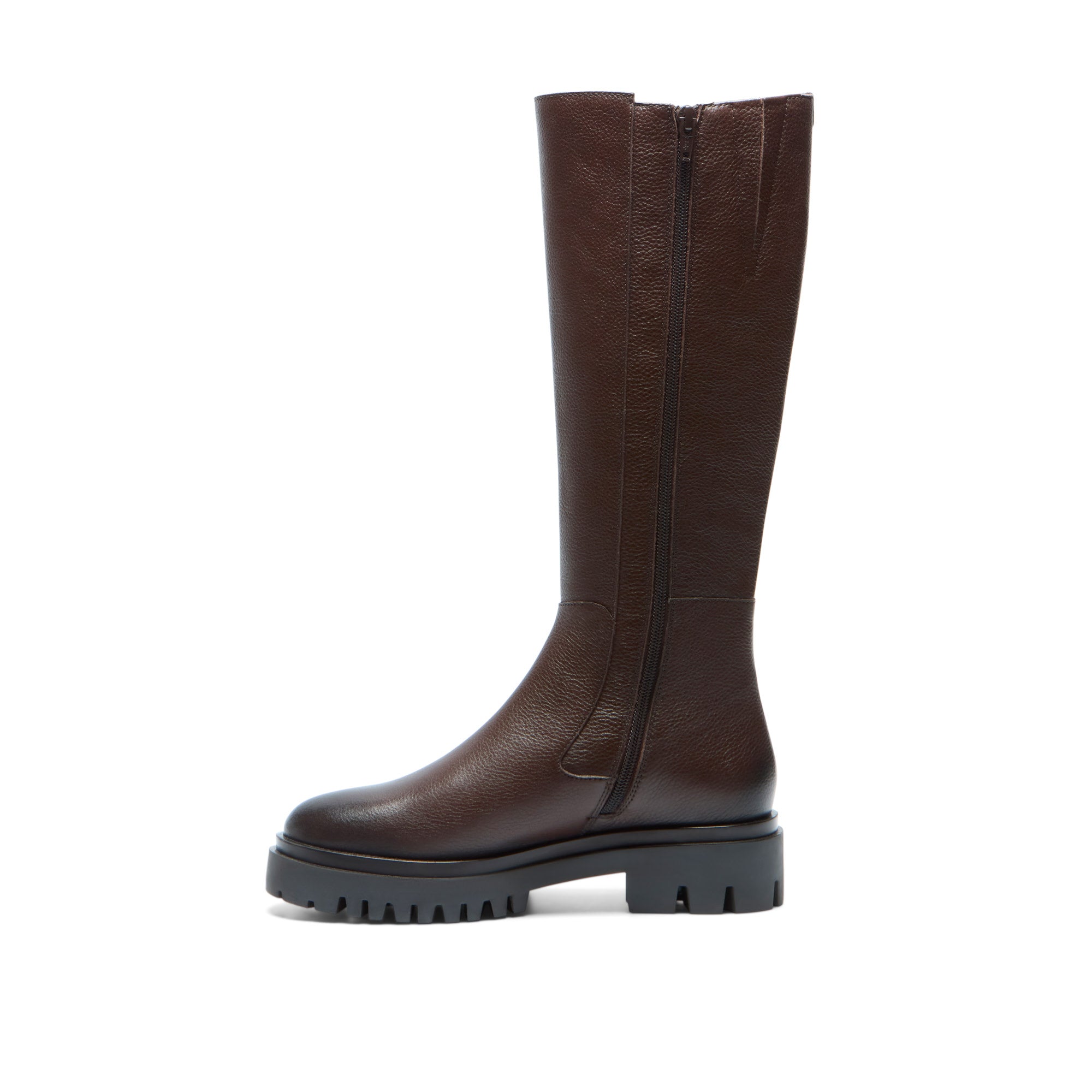Dobbiaco Brown Leather Knee High Boots