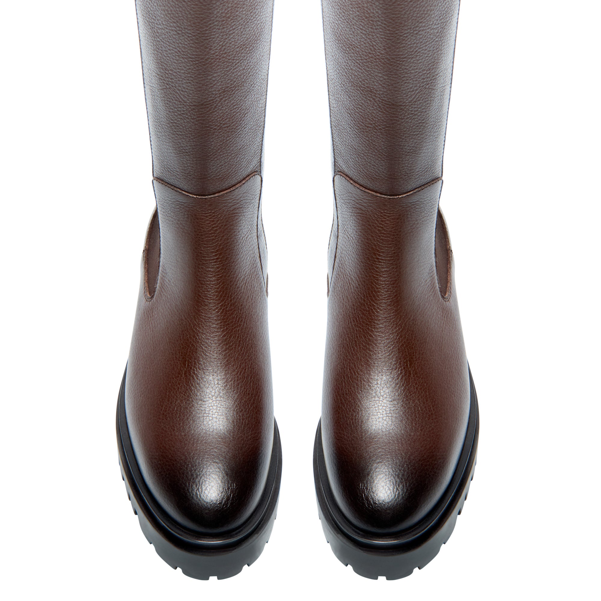 Dobbiaco Brown Leather Knee High Boots