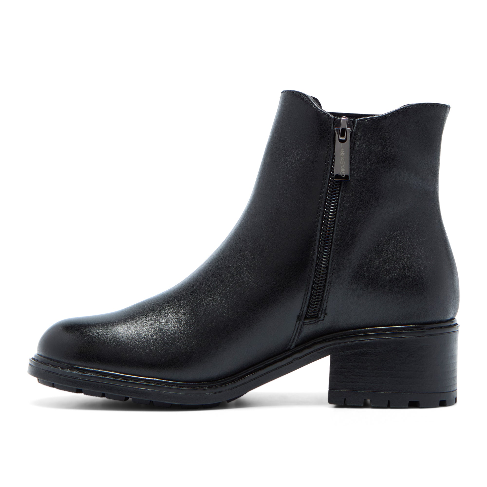 Rabatana Black Leather Ankle Boot