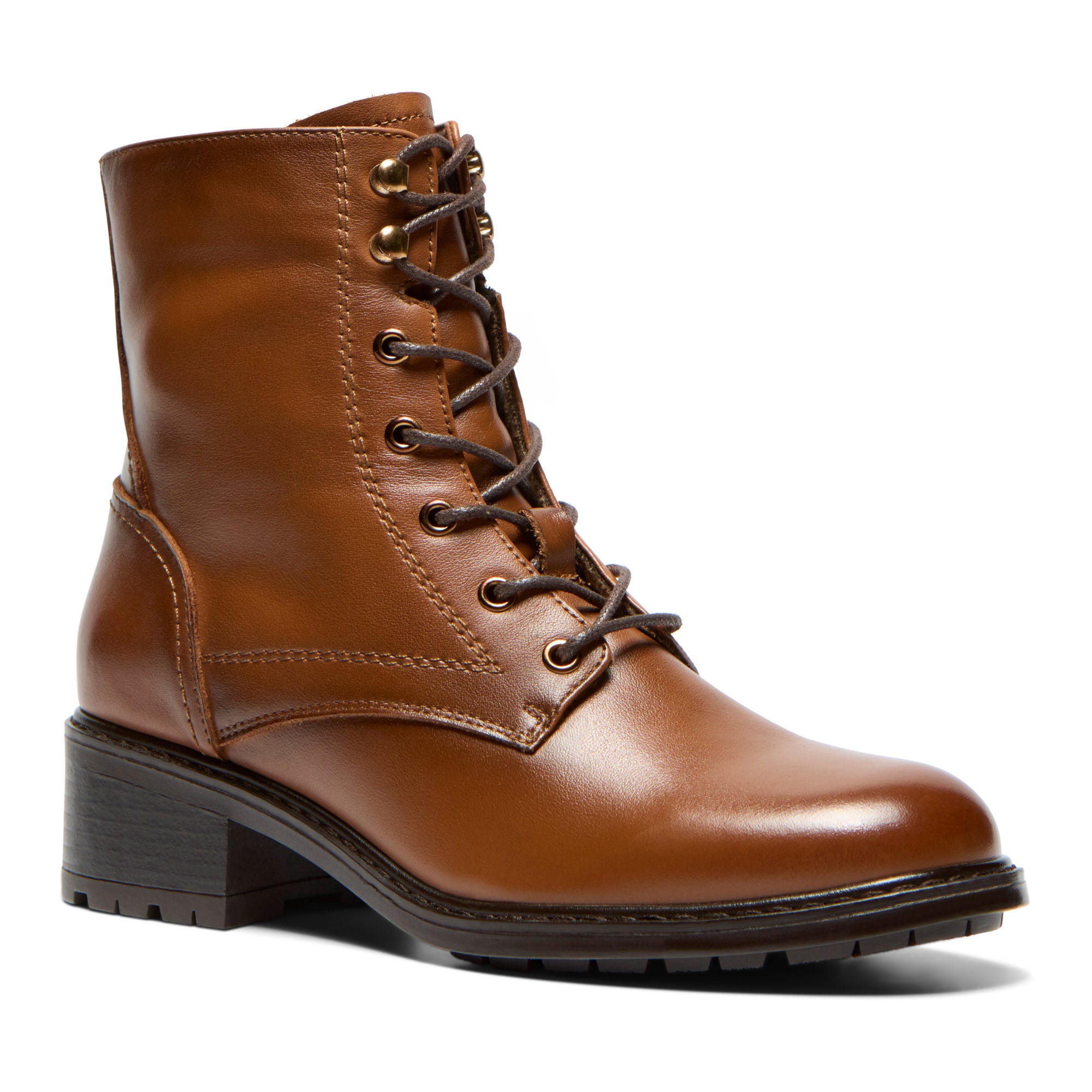 Ostana Tan Leather Ankle Boot