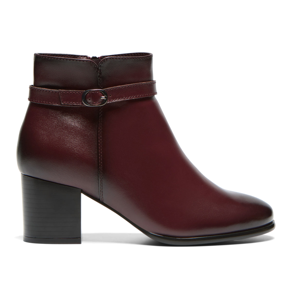 Tursi Bordo Leather Ankle Boot