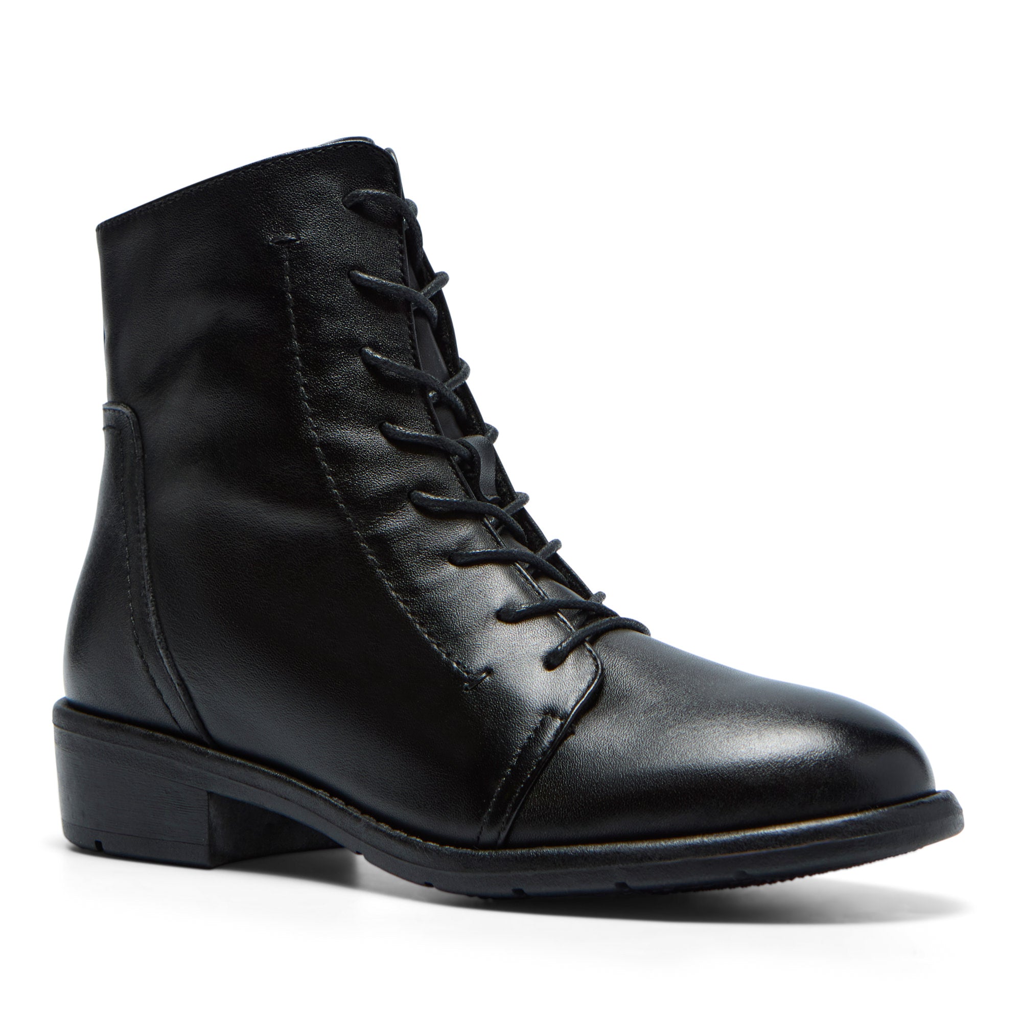 Duroni Black Leather Ankle Boot