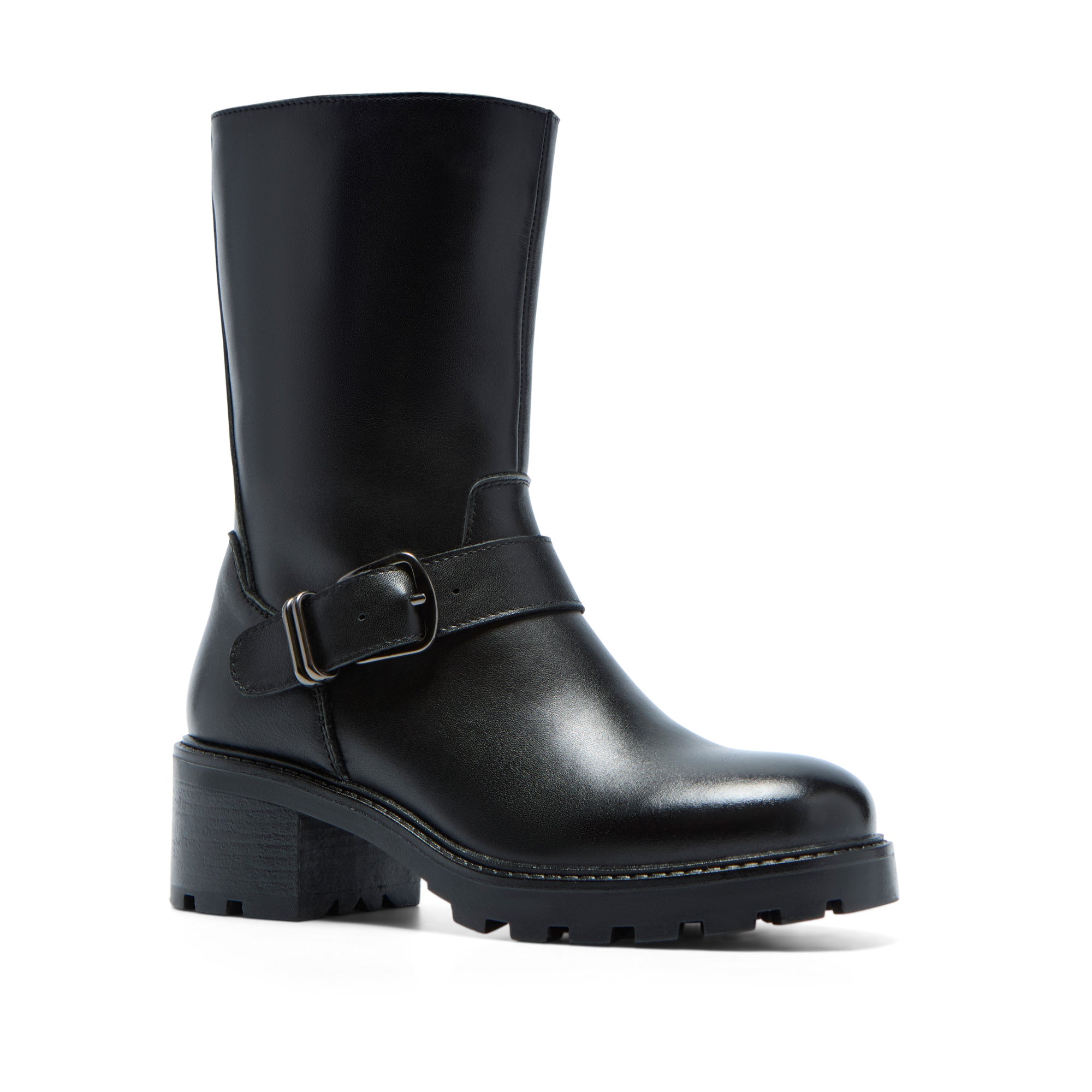 Onetta Black Leather Ankle Boot