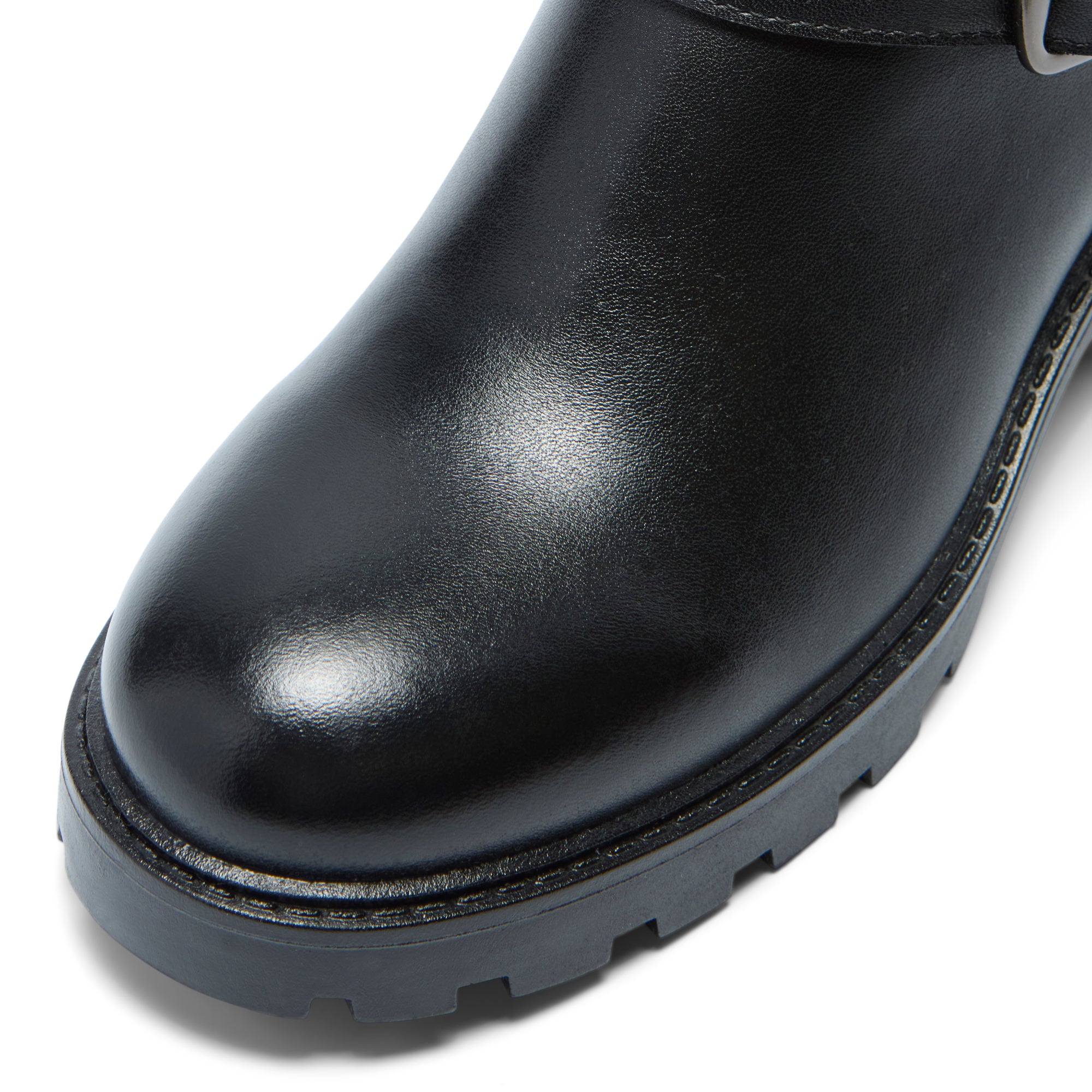 Onetta Black Leather Ankle Boot