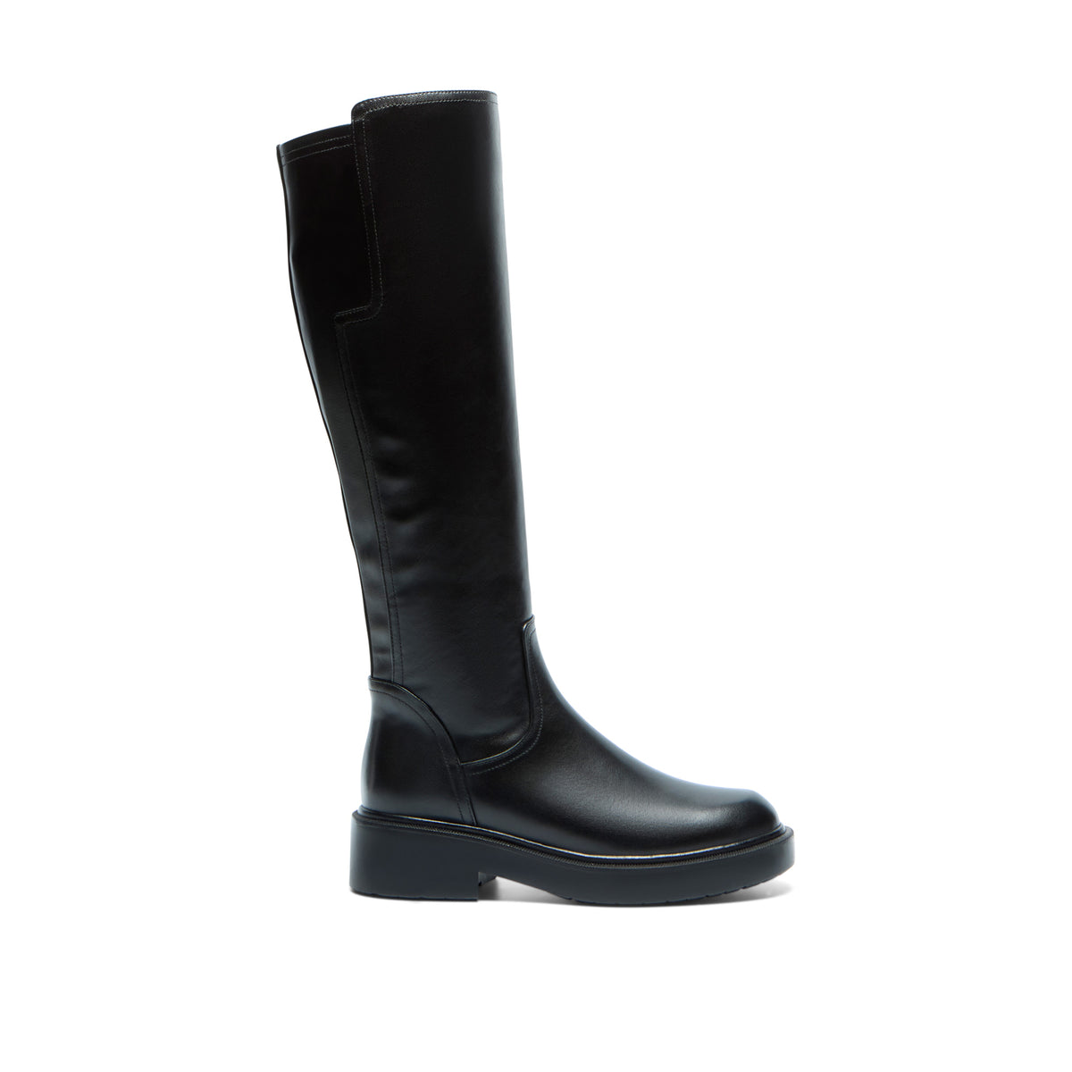Zolomia Black Leather Knee High Boots