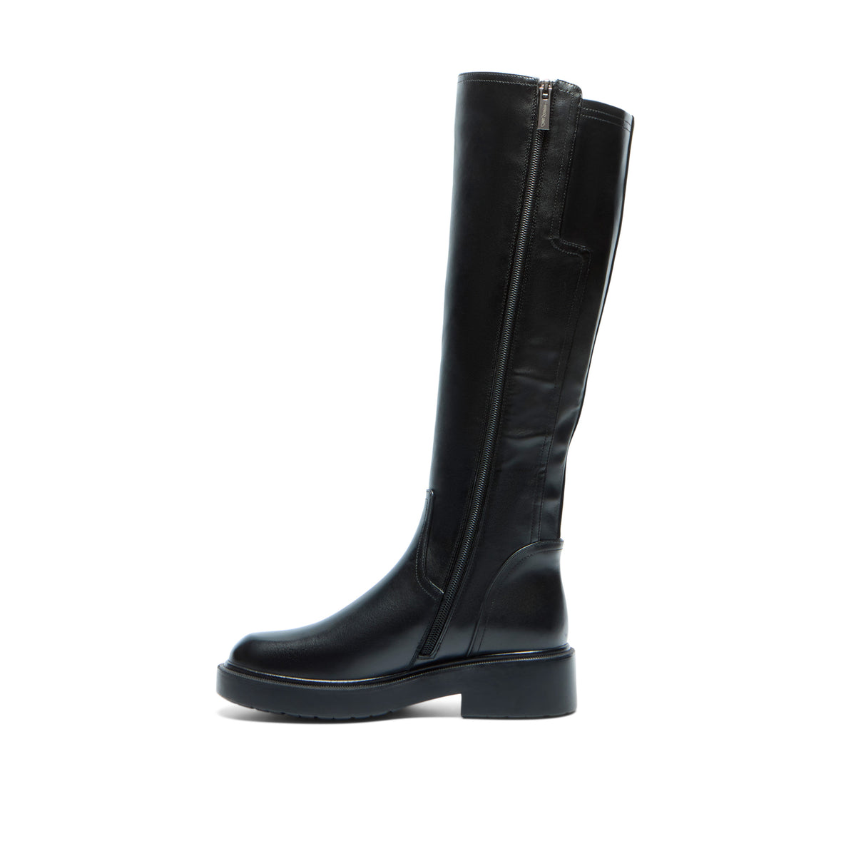 Zolomia Black Leather Knee High Boots