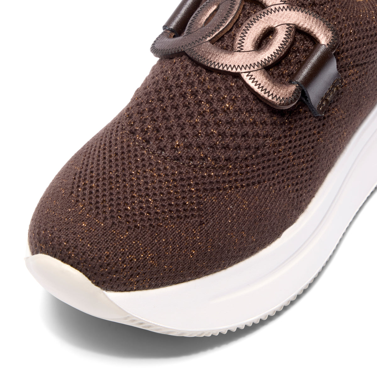 Caliagri Brown Knit Chunky Loafer