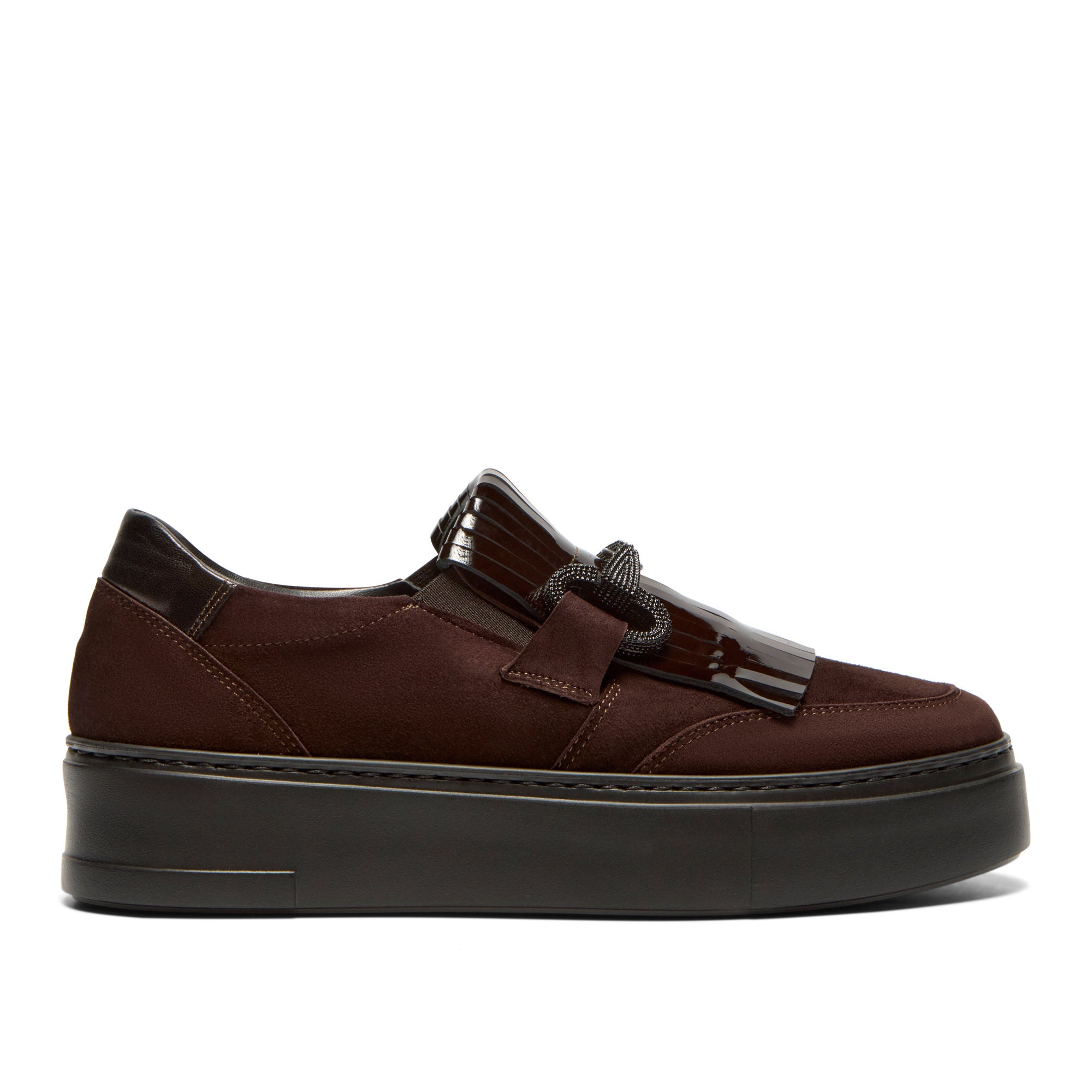 Mortine Brown Suede Loafer