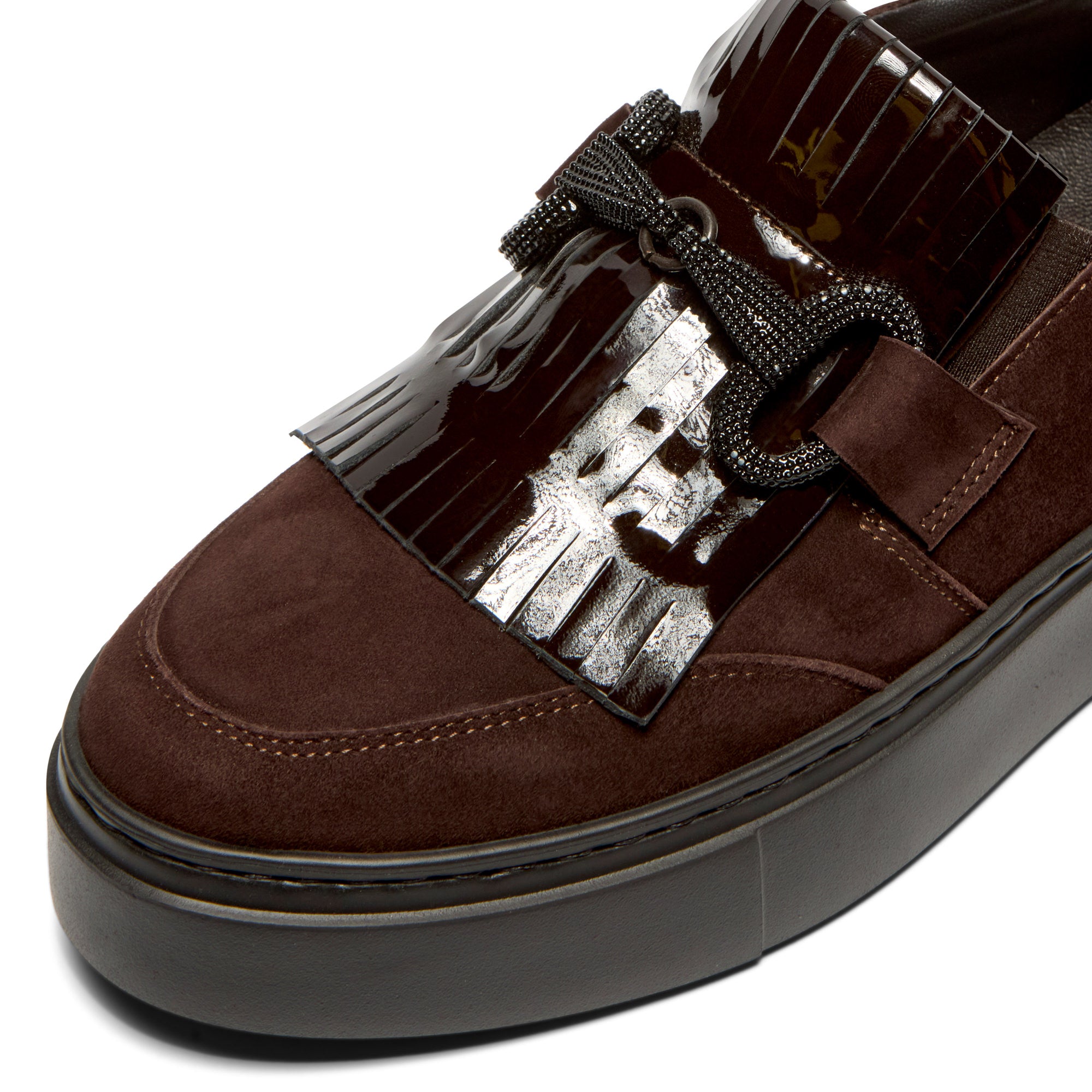 Mortine Brown Suede Loafer