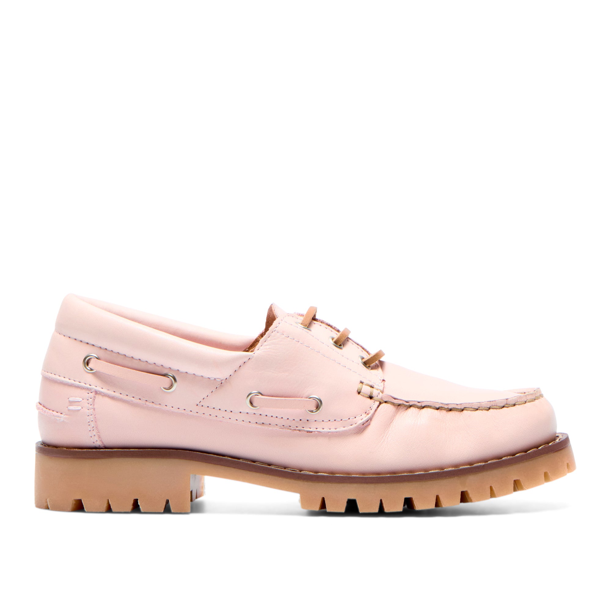 Marina Pink Leather Loafers
