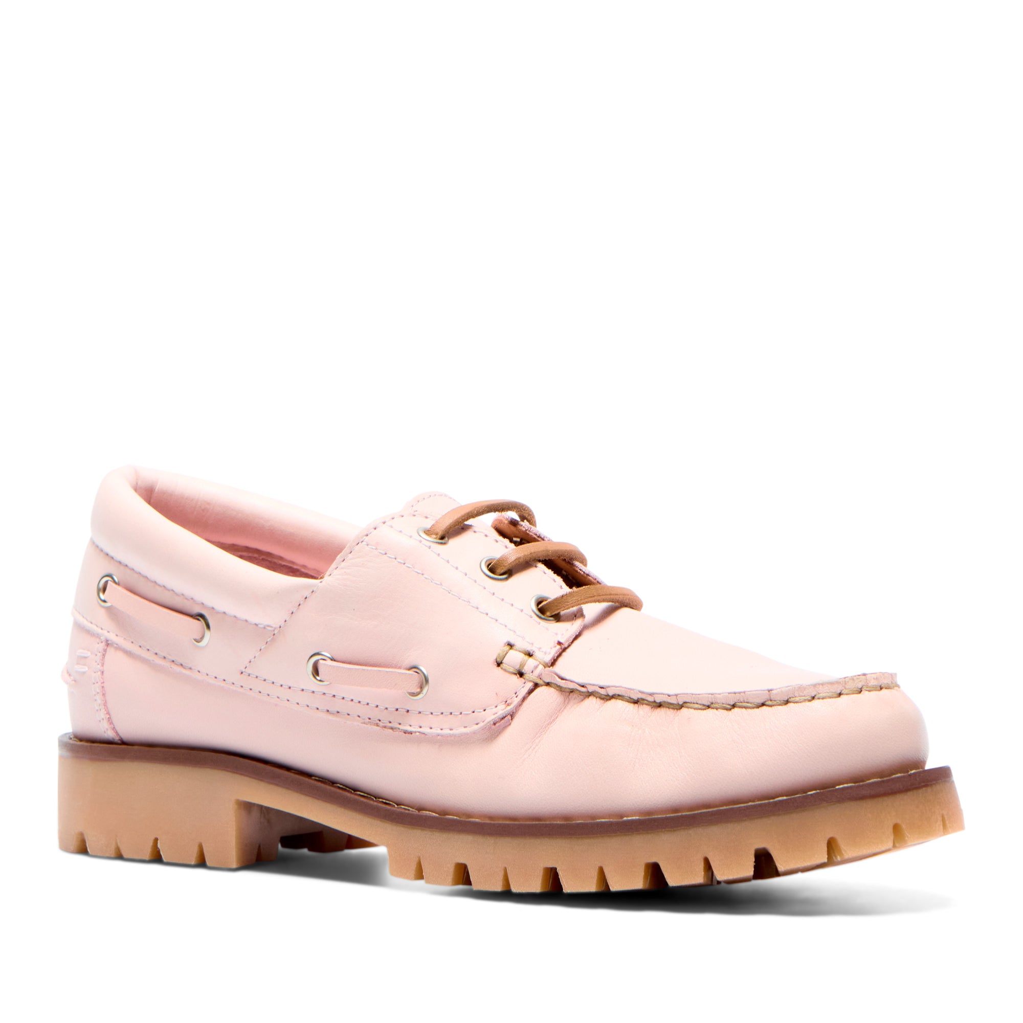 Marina Pink Leather Loafers
