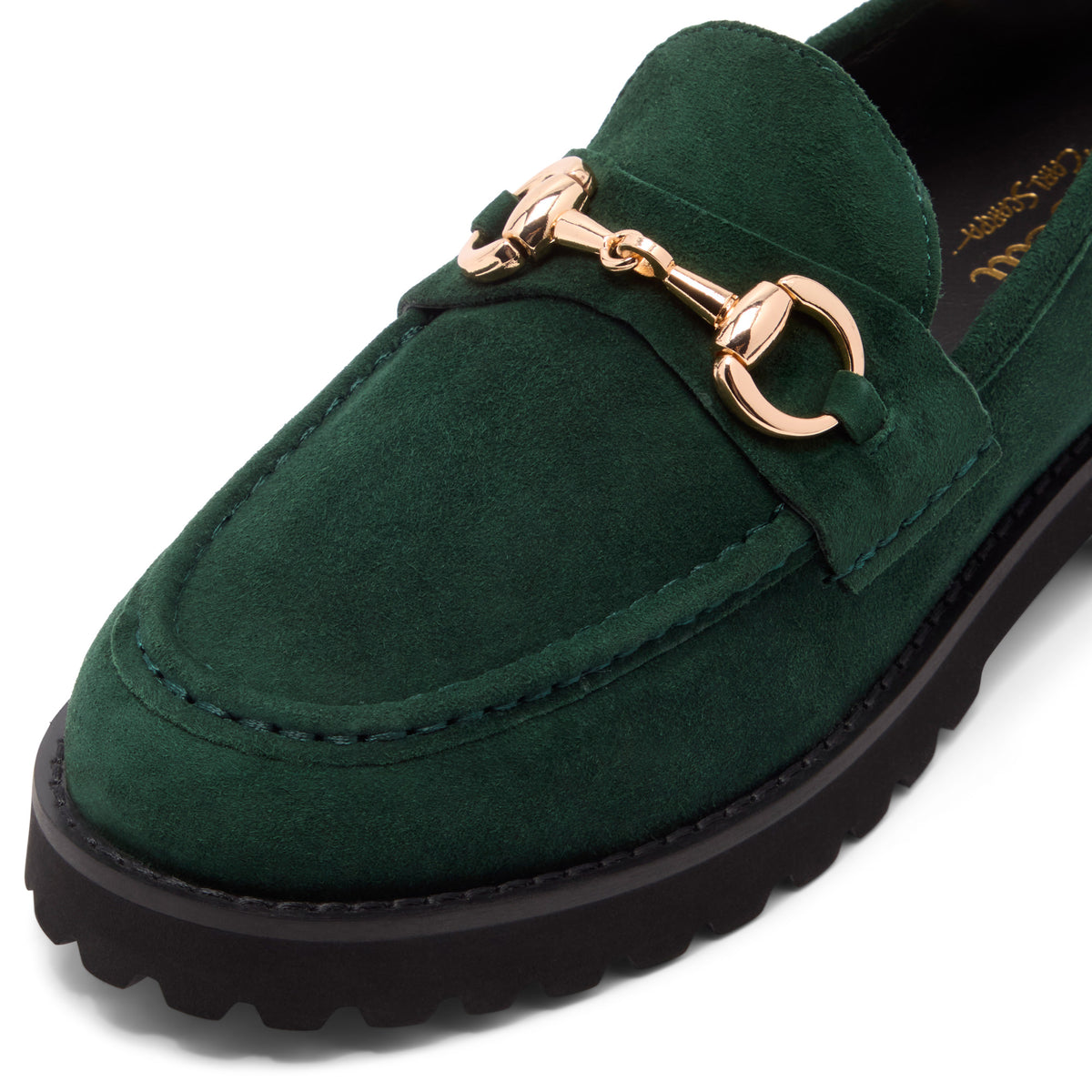 Diletta Green Suede Loafer