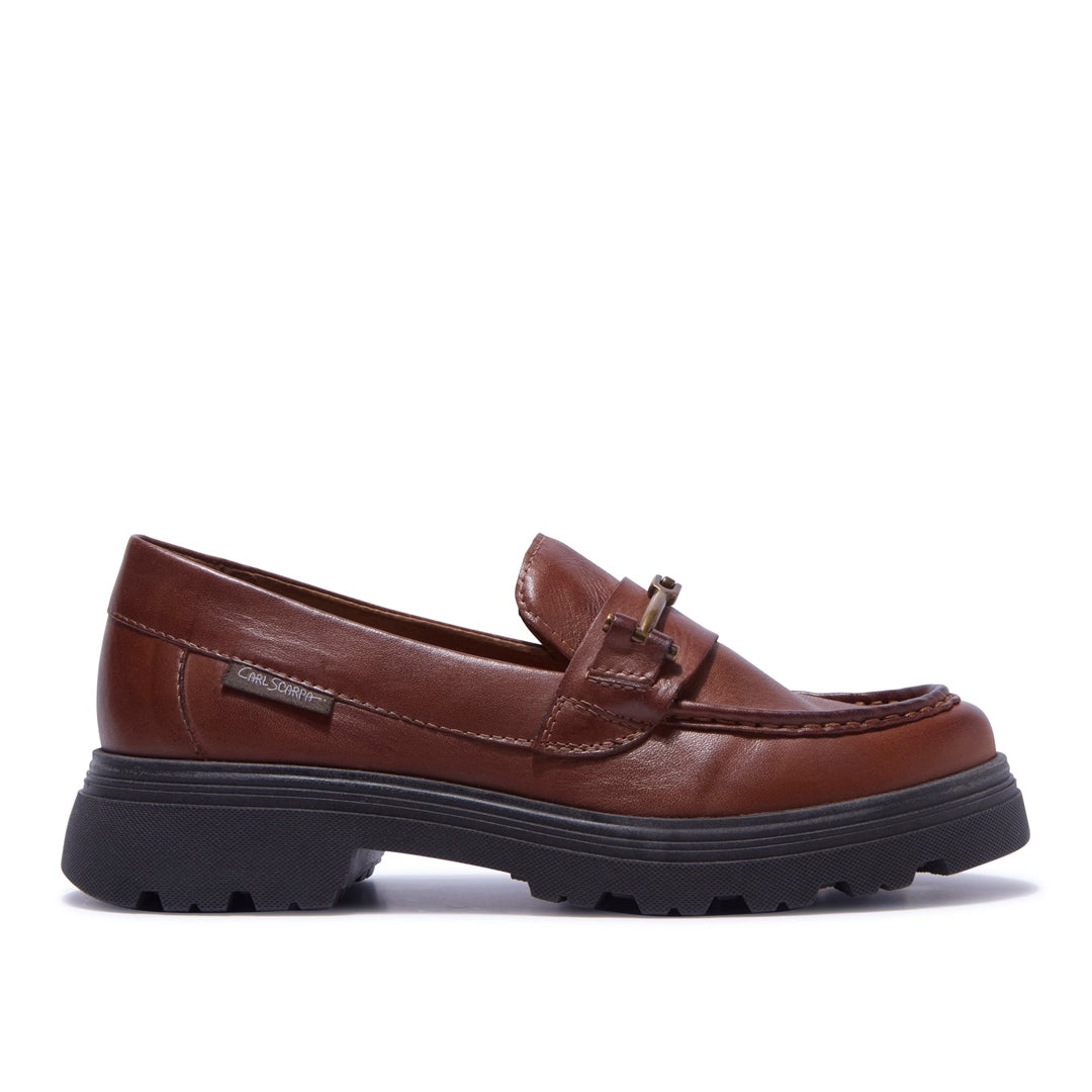 Alsenso Tan Leather Loafers