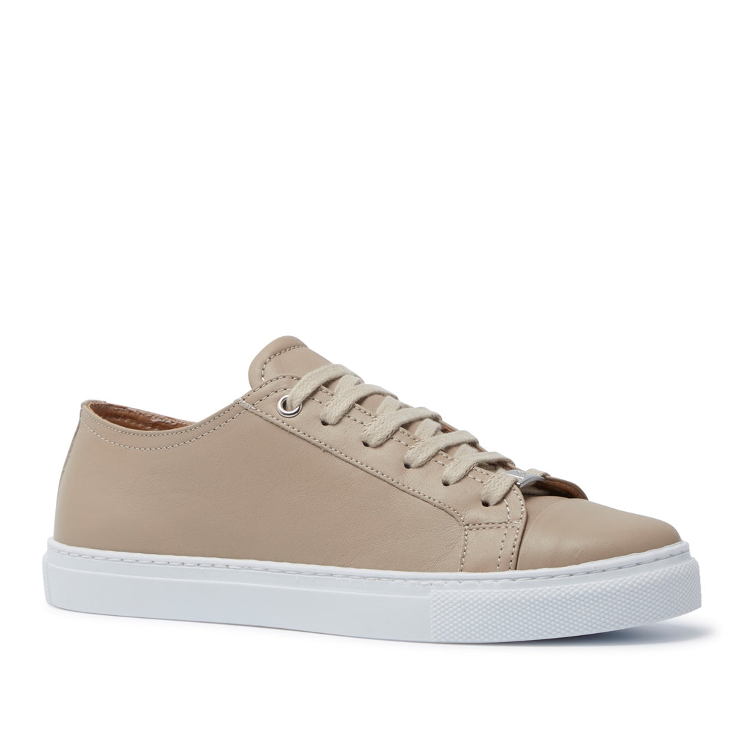 Corianne Beige Leather Trainers